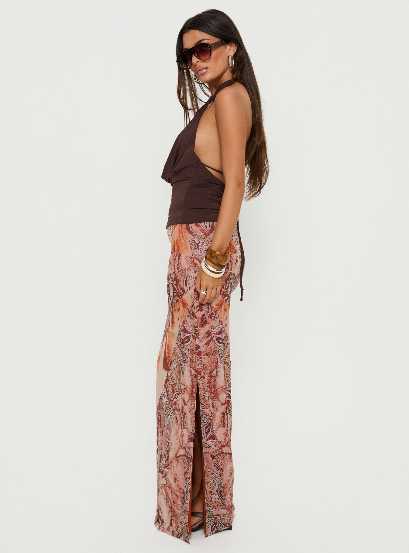 Dorella Spliced Maxi Skirt Pink Multi - Image 4