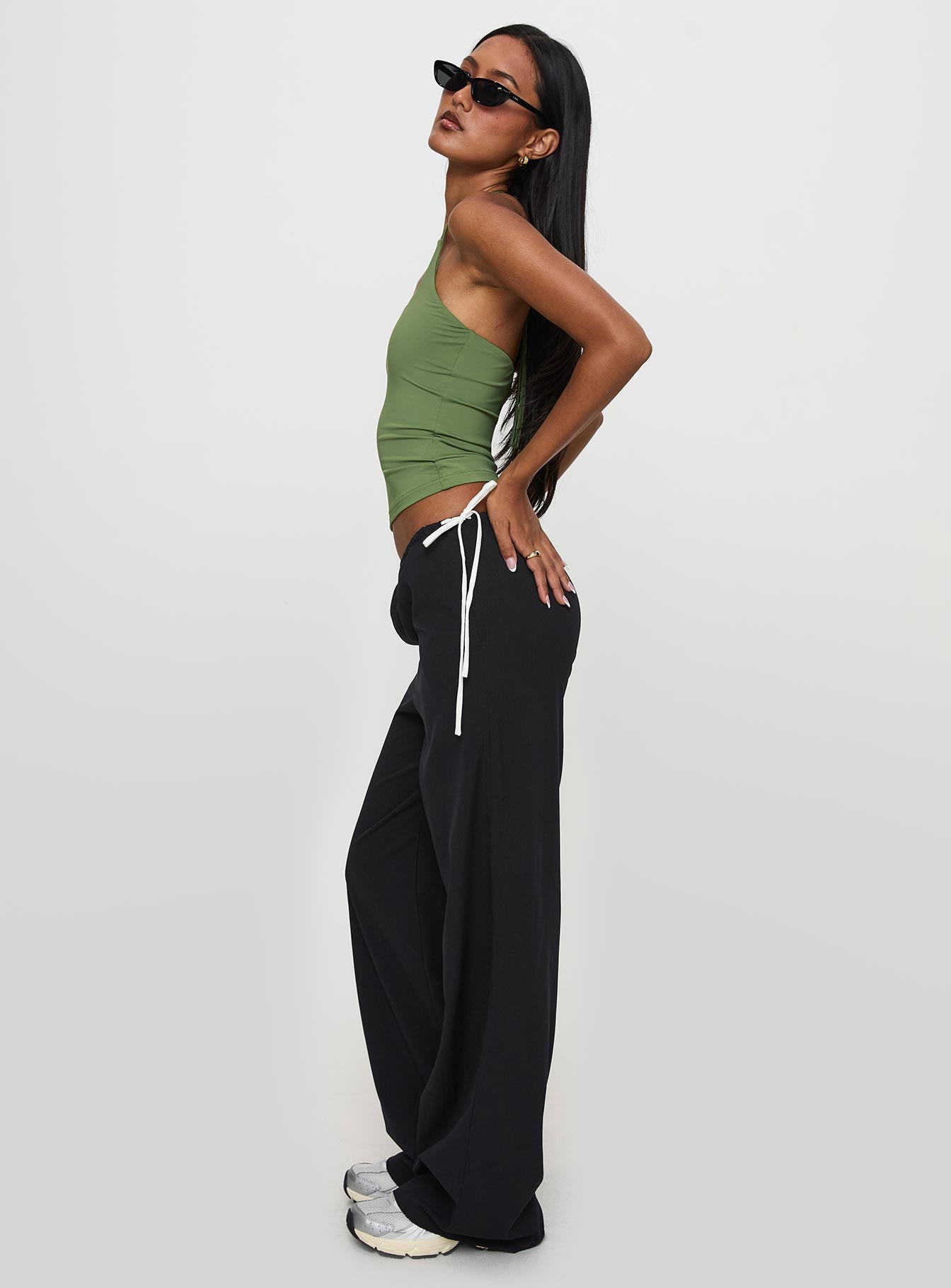 Sweet As Sugar Bow Pants Black / White - Image 4