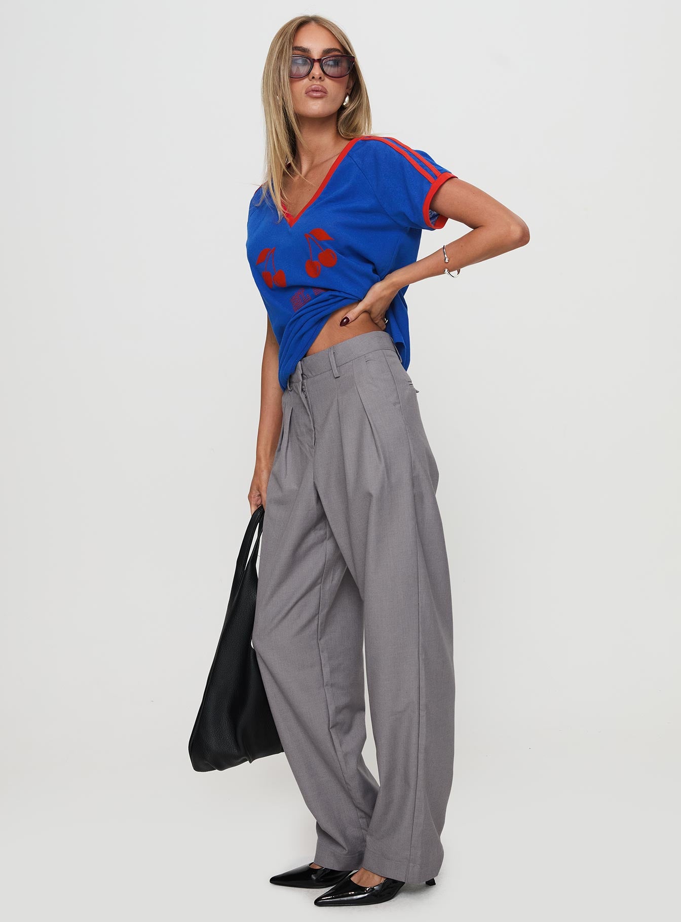 Expertise Low Rise Pleat Pant Grey - Image 4