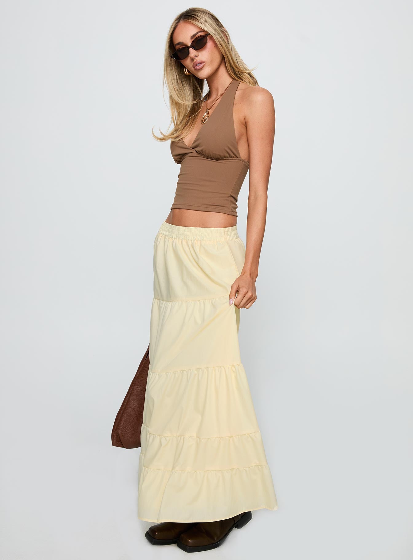 Garden Party Maxi Skirt Lemon - Image 4