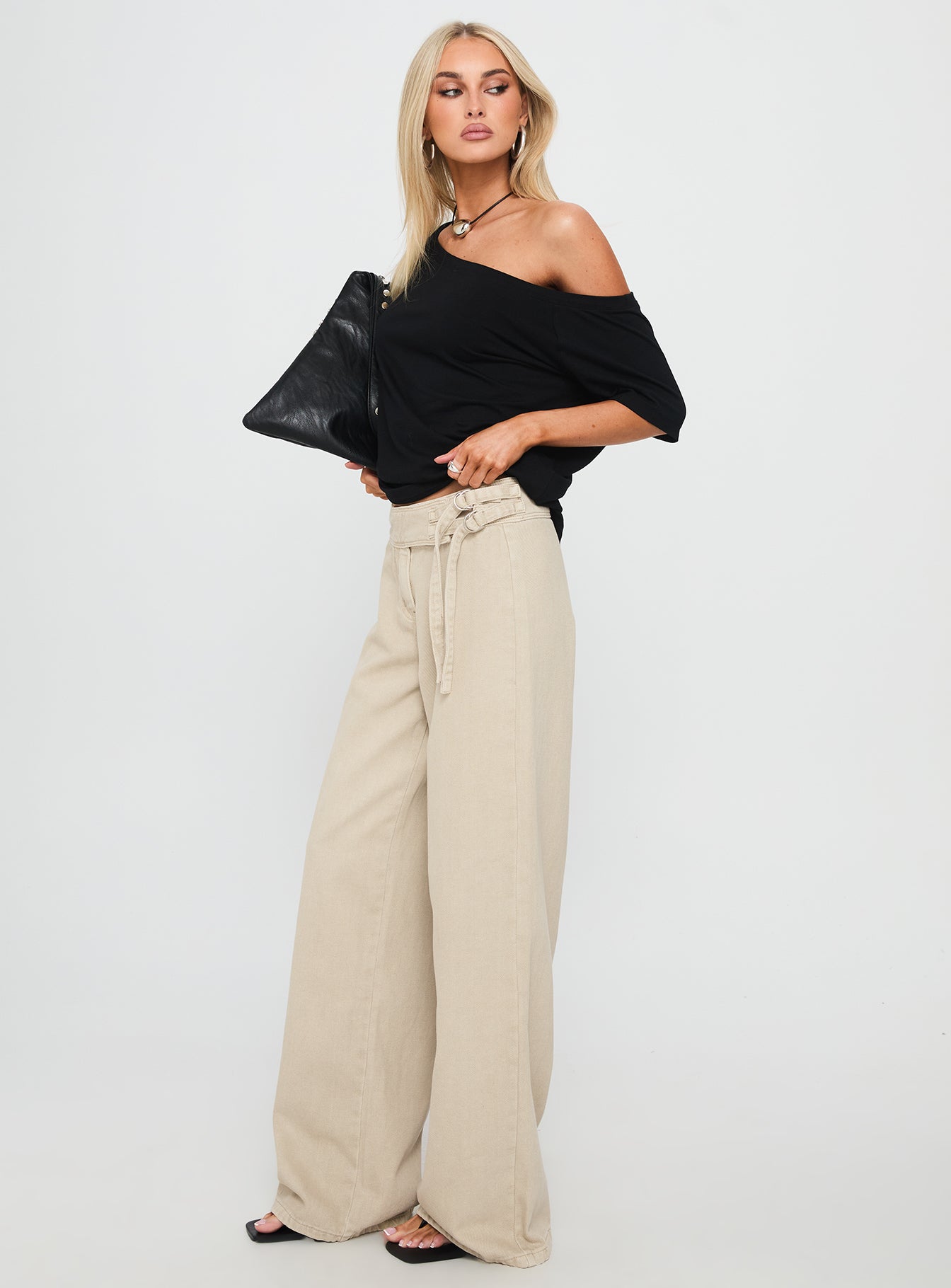 Boxie Mid Rise Wide Leg Jeans Washed Green - Image 4