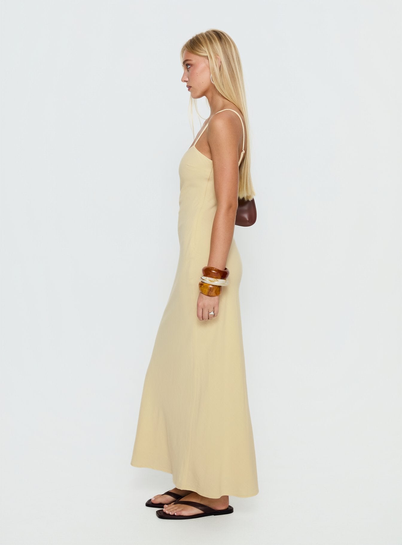 Montie Scoop Maxi Dress Lemon - Image 3
