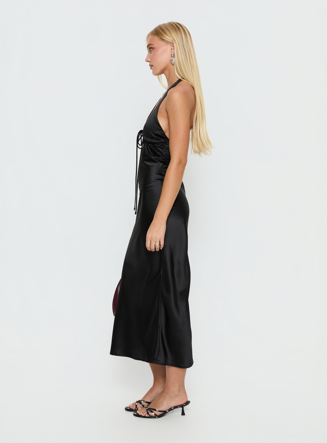Jessamyn Halter Maxi Dress Black - Image 3