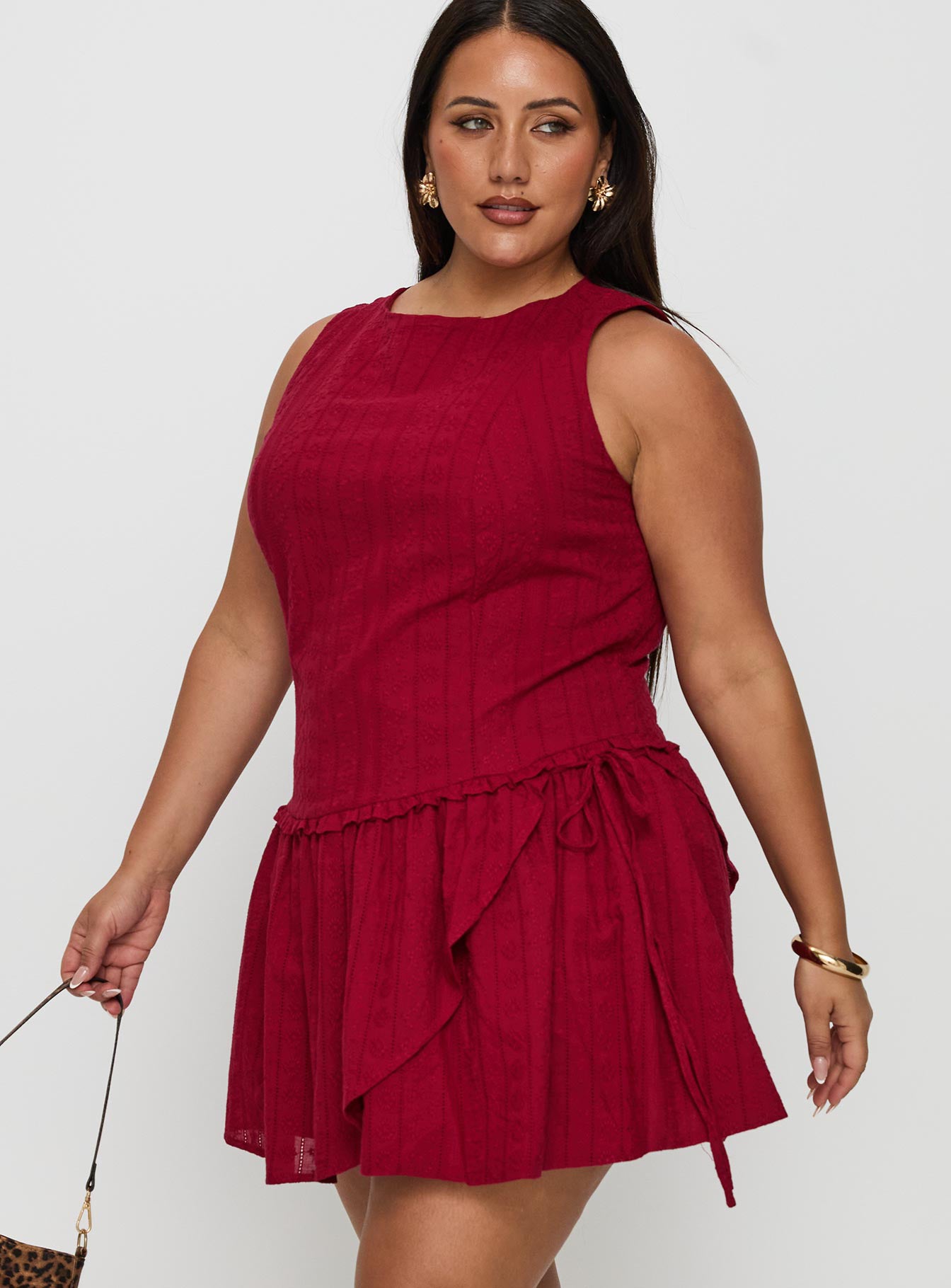 Cosie Mini Dress Red Curve - Image 4