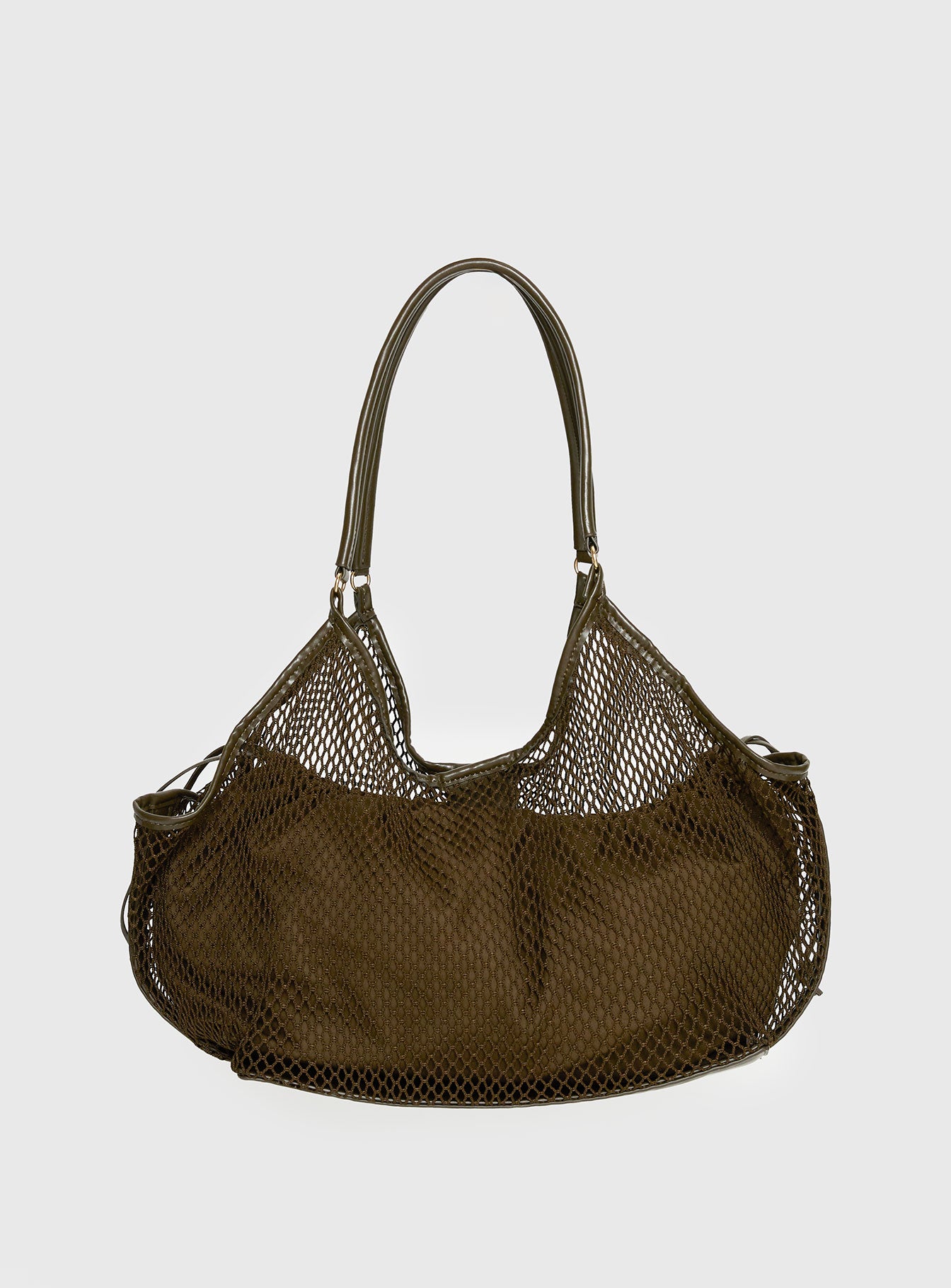 Isolda Mesh Tote Bag Khaki - Image 4