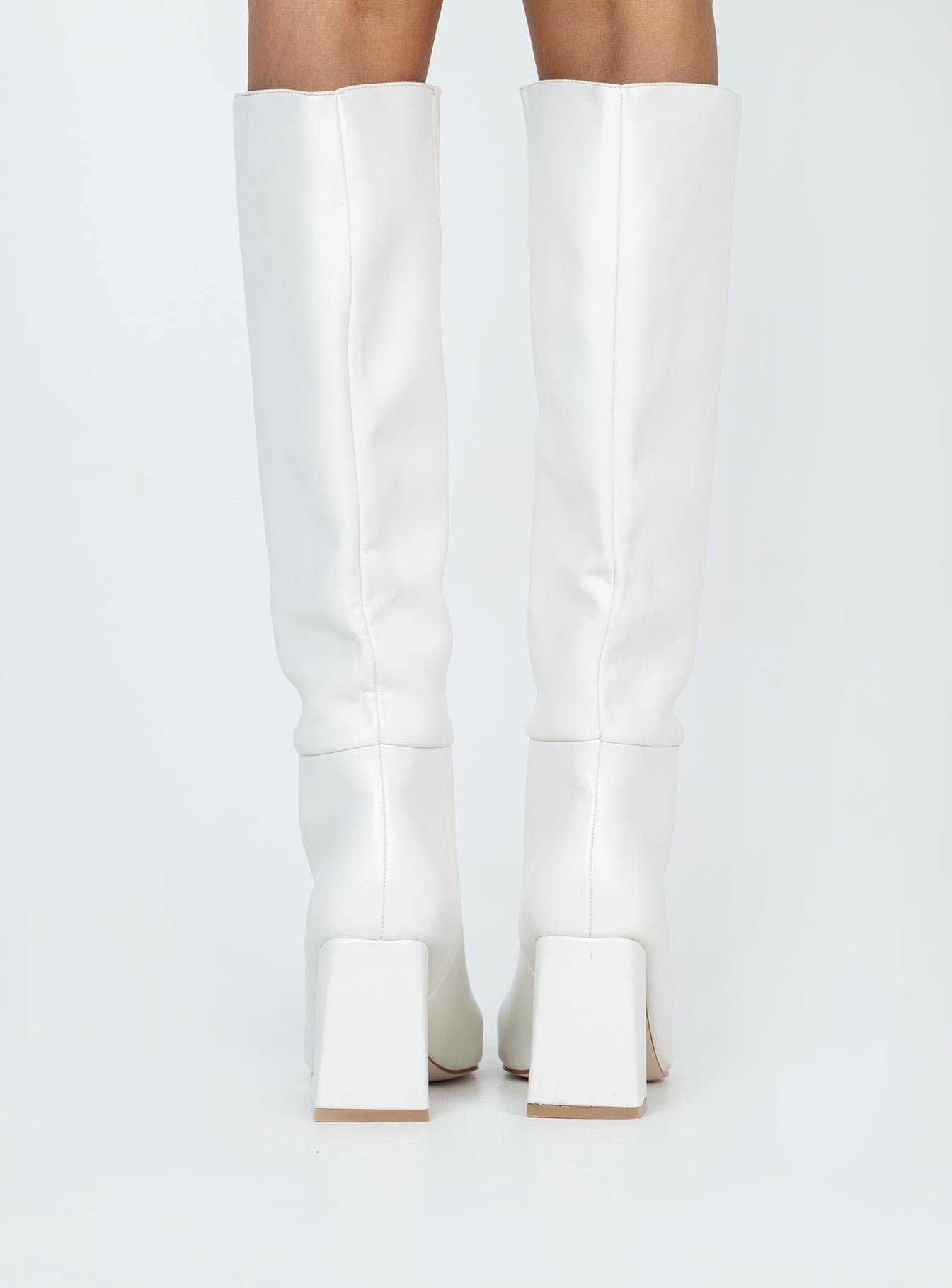 Vesper Knee High Boots White - Image 4