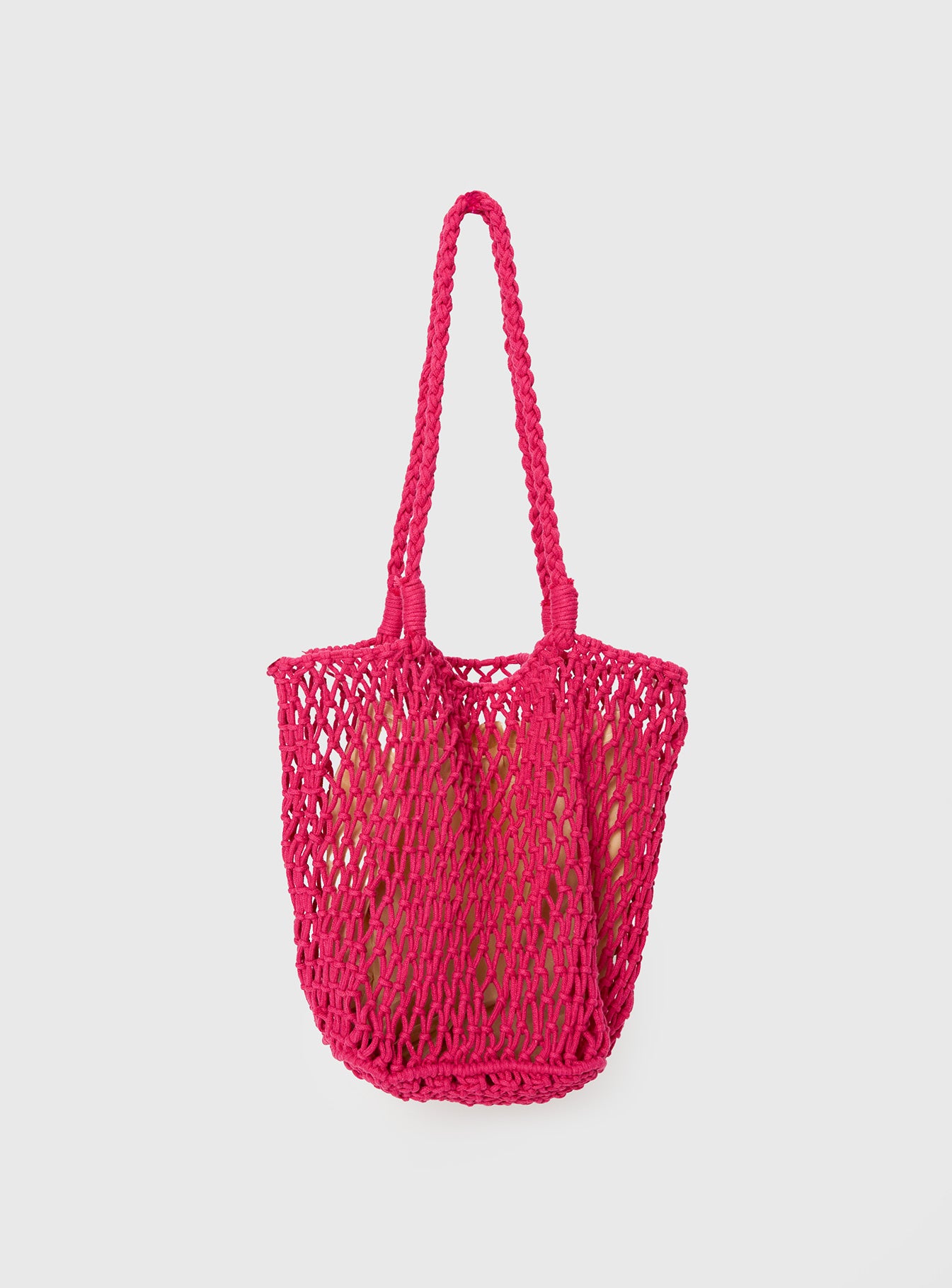Deylin Woven Tote Bag Pink - Image 4