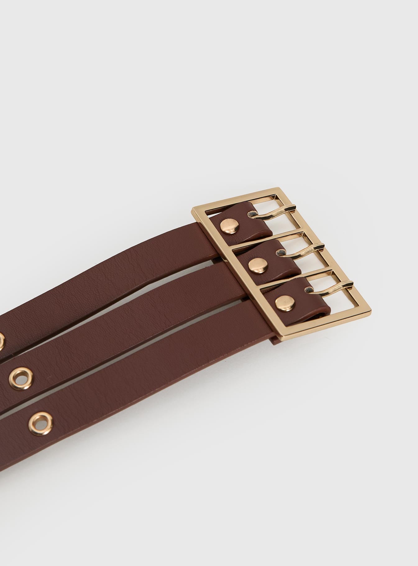 Dusk Dipped Layered Belt Brown / Gold - Image 4