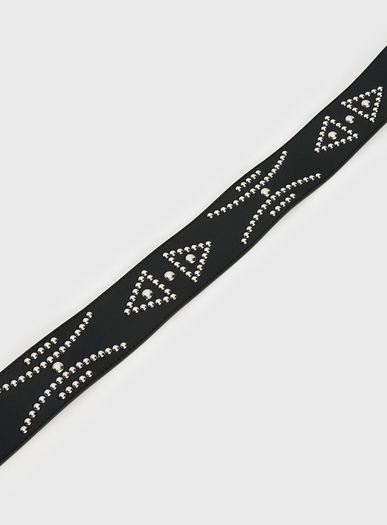 Jordynne Studded Faux Leather Belt Black / Silver - Image 4