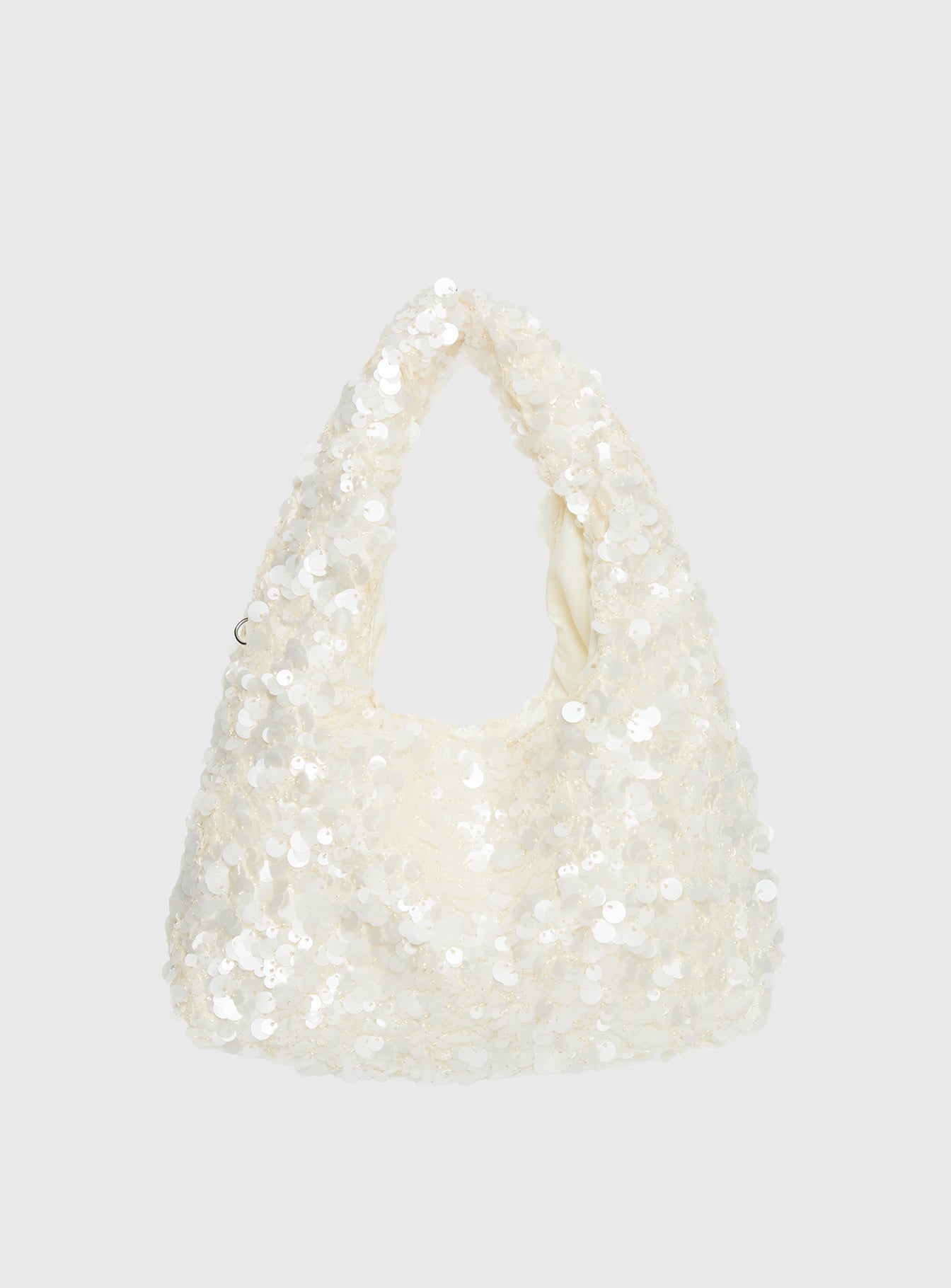 Midnights Sequin Shoulder Bag White - Image 3