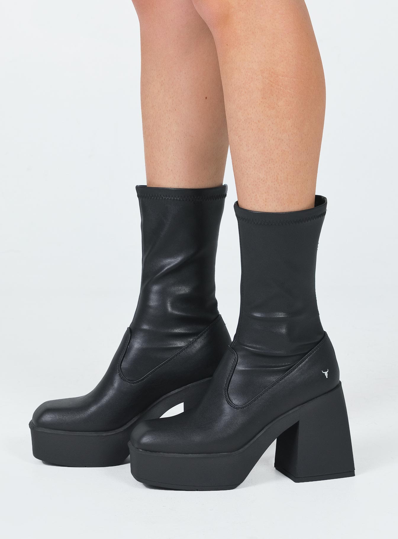 Windsor Smith Baddest Black Stretch Sock Boots - Image 3