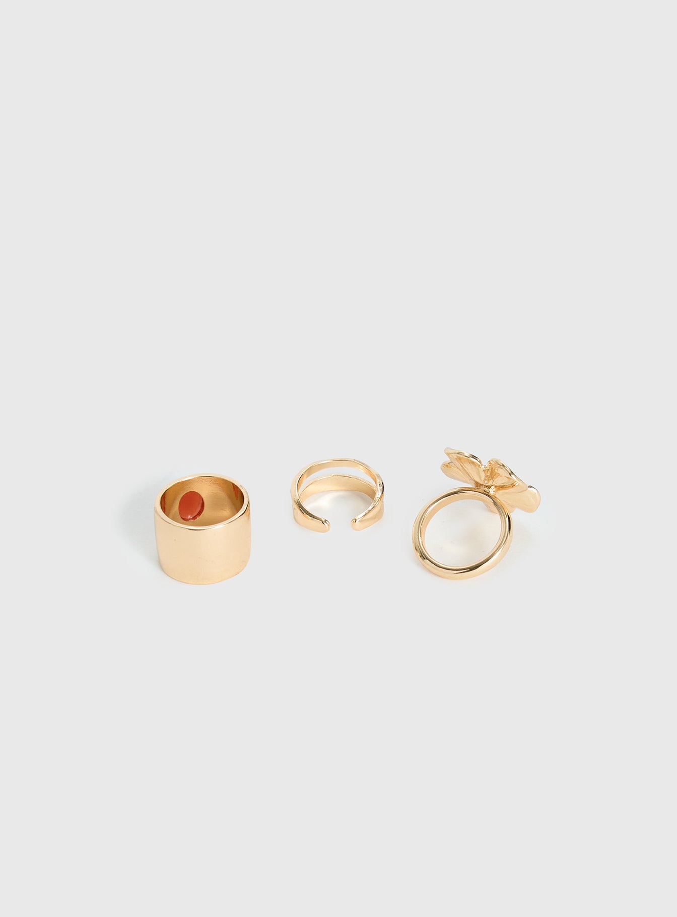 Rosellah Ring Set Gold / Pink - Image 3