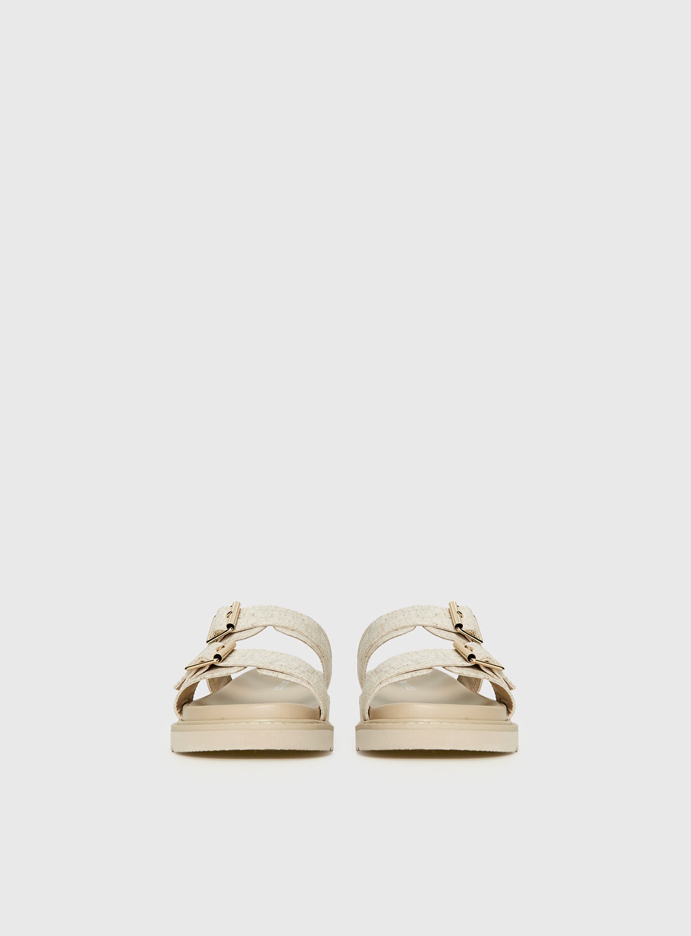 Roxxie Sandals Beige Linen - Image 3