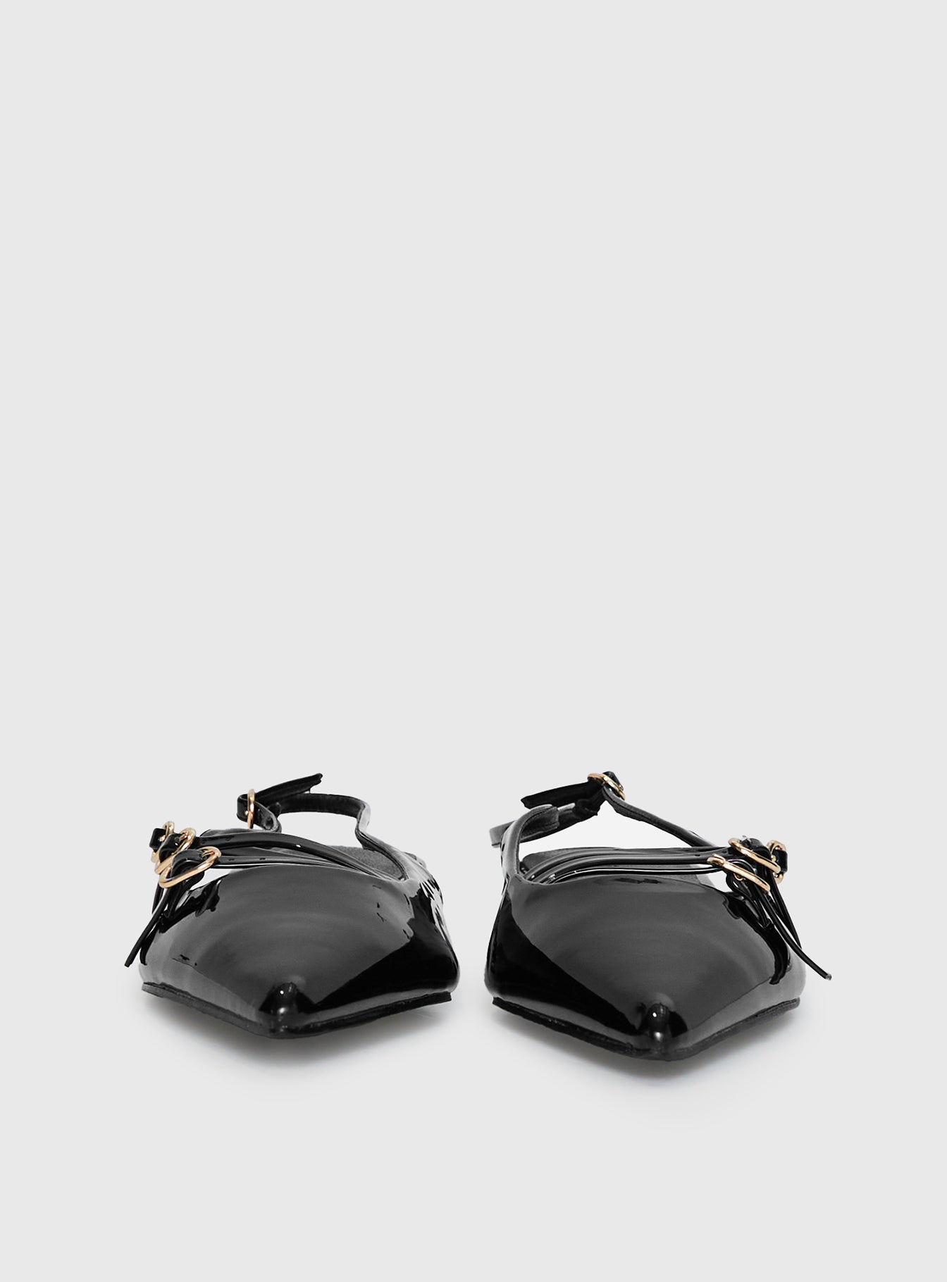 Billini Hettie Pointed Toe Flats Black Patent - Image 4