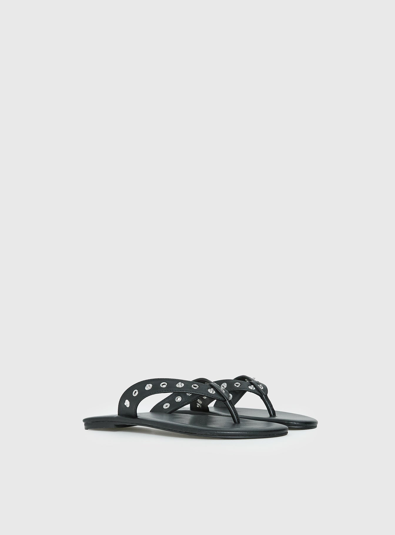 Lyana Eyelet Detail Sandals Black - Image 3