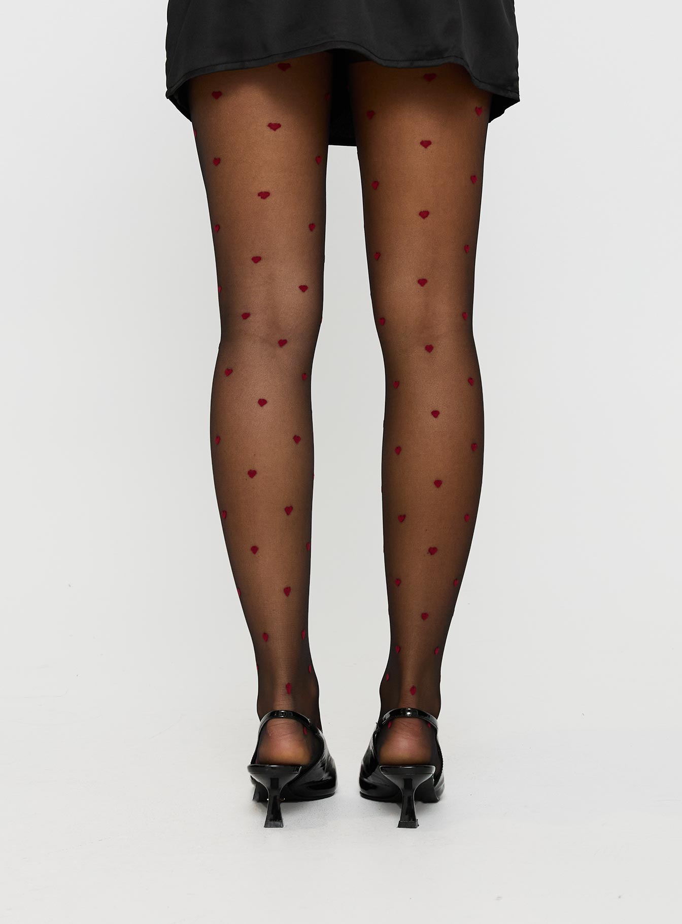 In My Heart Stockings Black / Red - Image 4