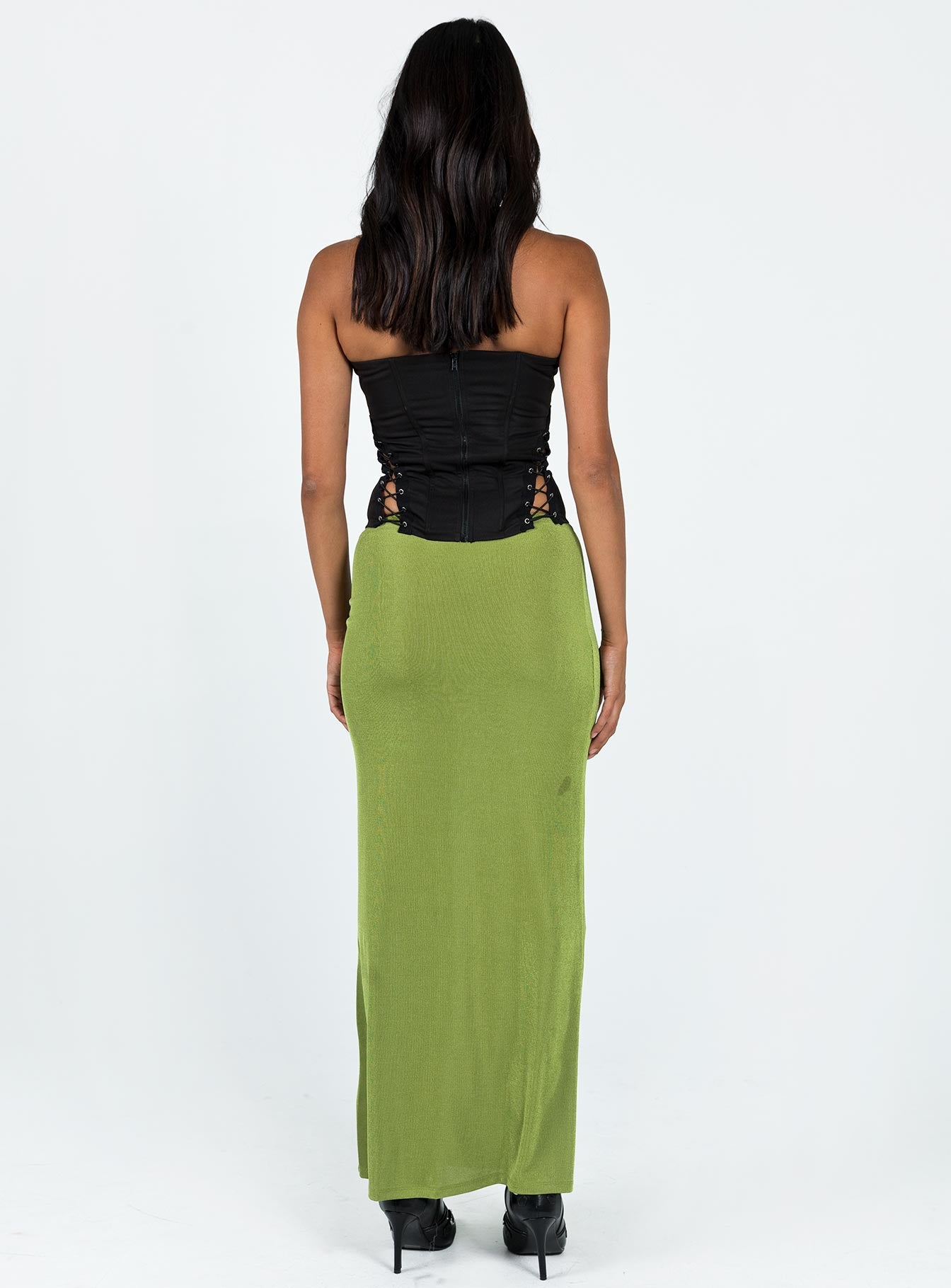 Harriette Maxi Skirt Green - Image 6