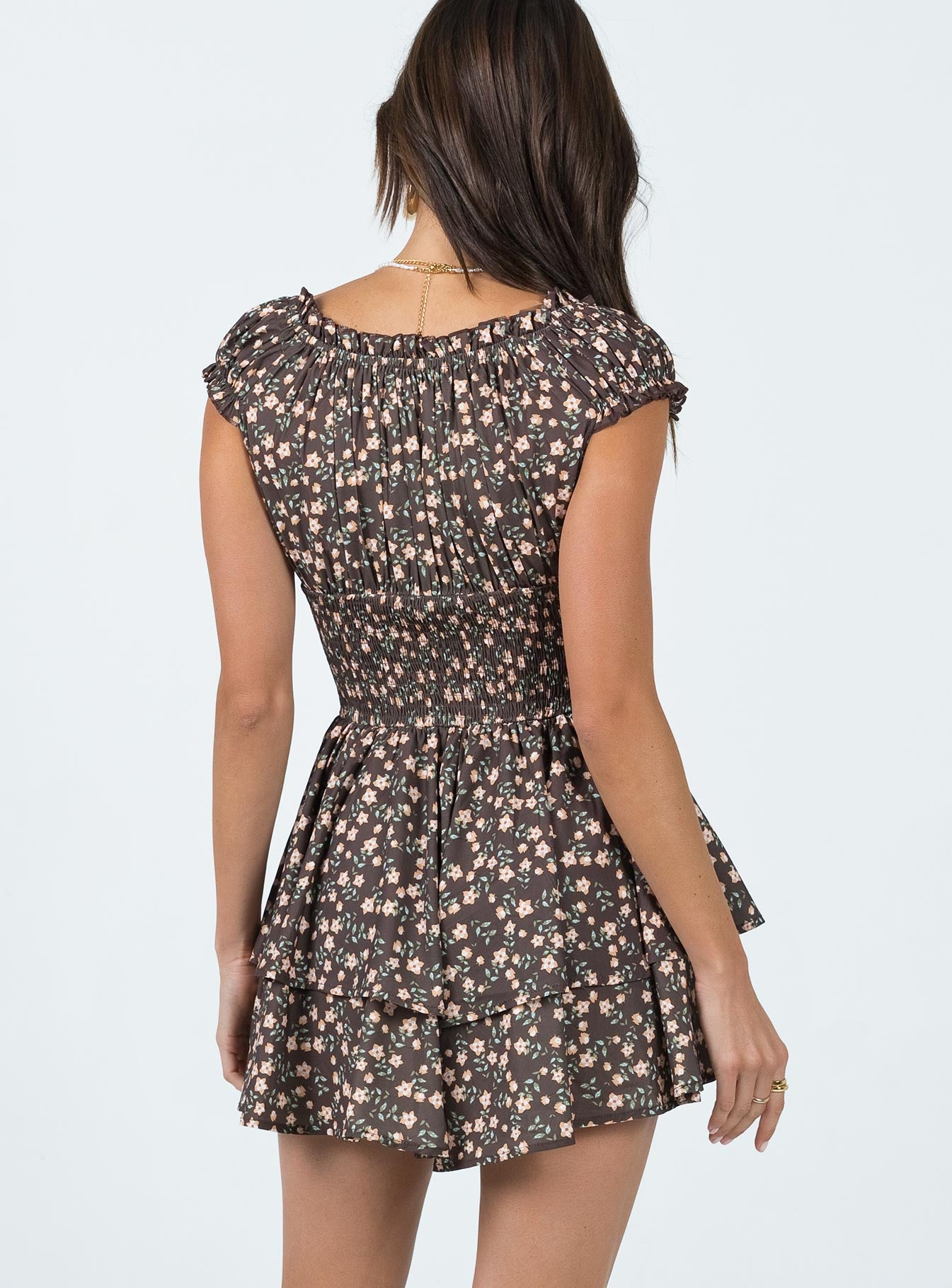 The Love Galore Romper Brown Floral - Image 5