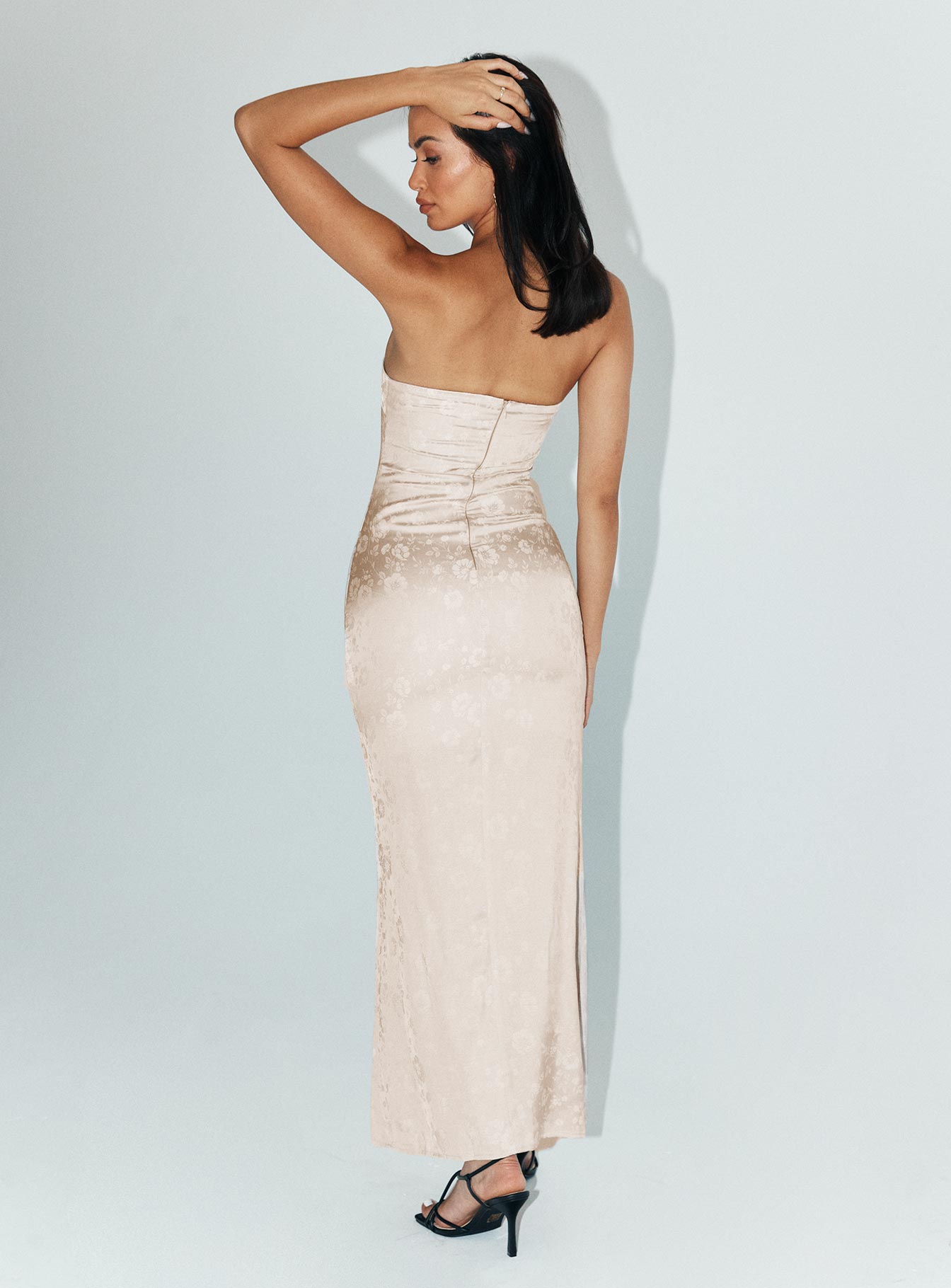 Salvin Strapless Maxi Dress Champagne - Image 7