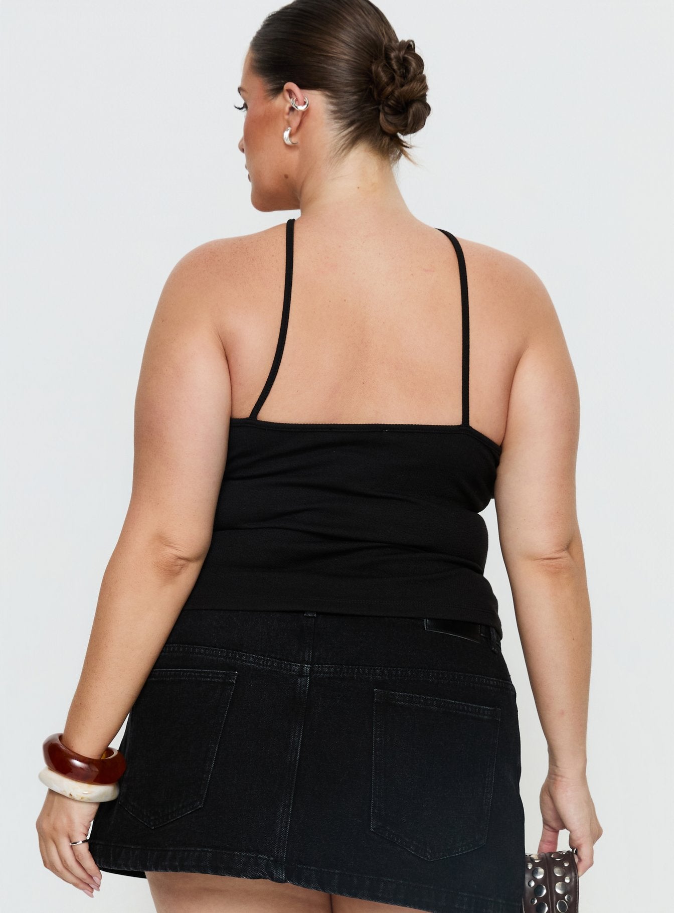Teyla Ring Detail Top Black Curve - Image 5