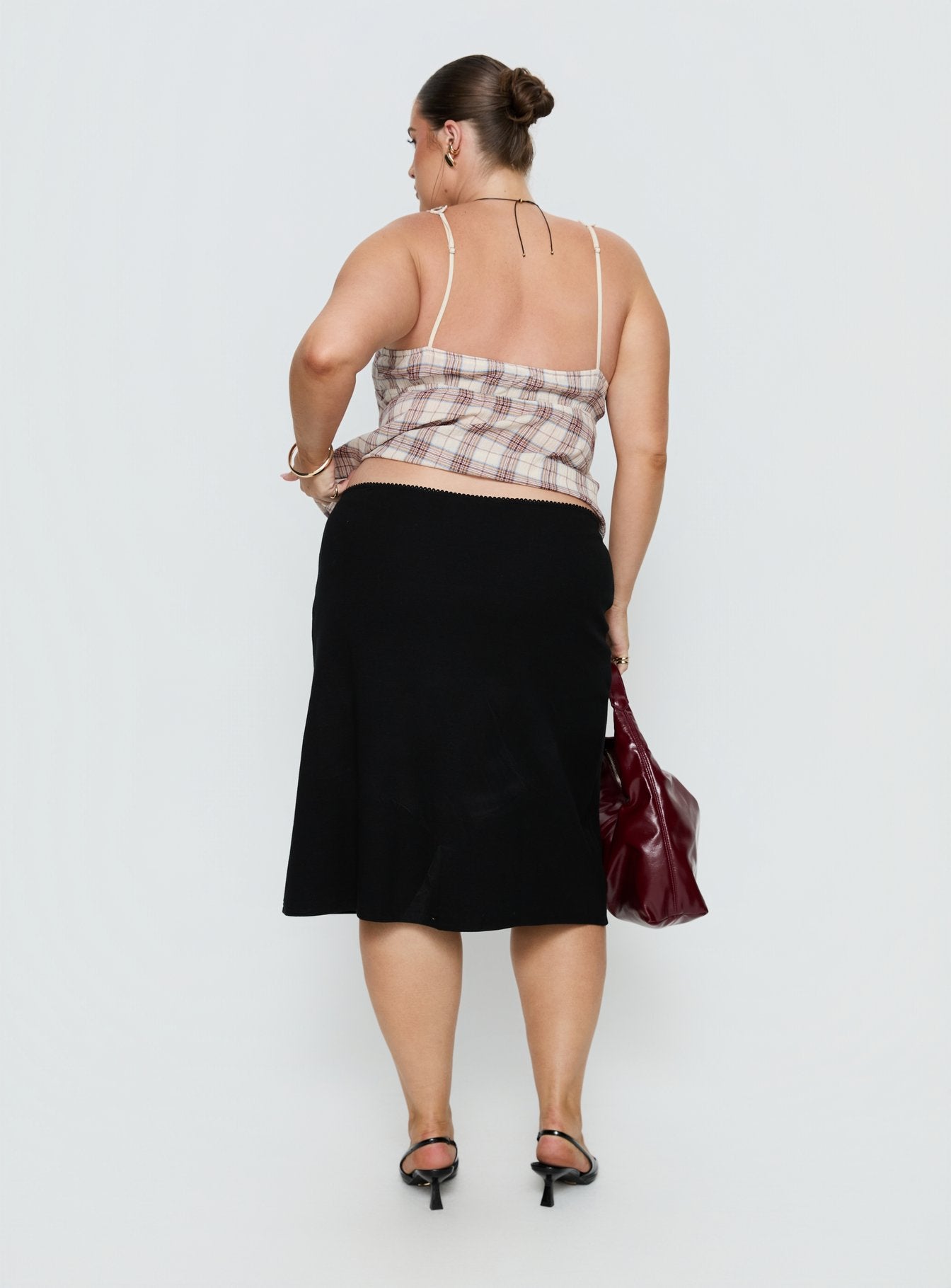 Baseline Rib Midi Skirt Black Curve - Image 5