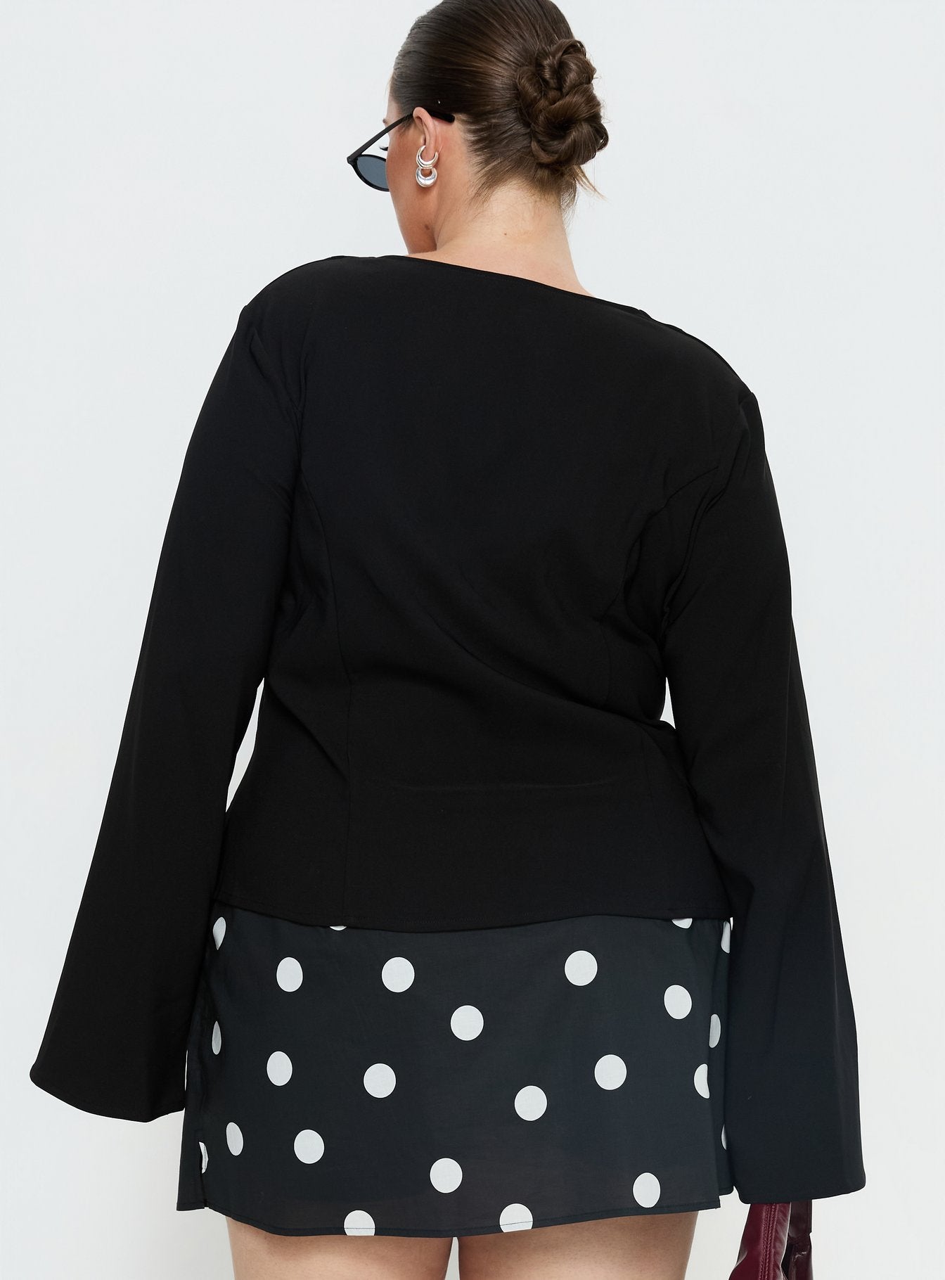 Serefina Long Sleeve Top Black Curve - Image 4