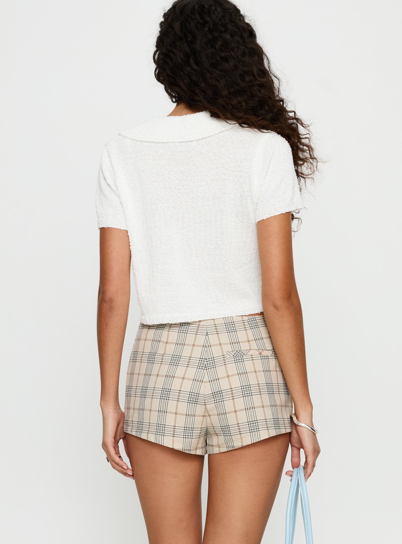 Uncharted Skort Beige Plaid - Image 5