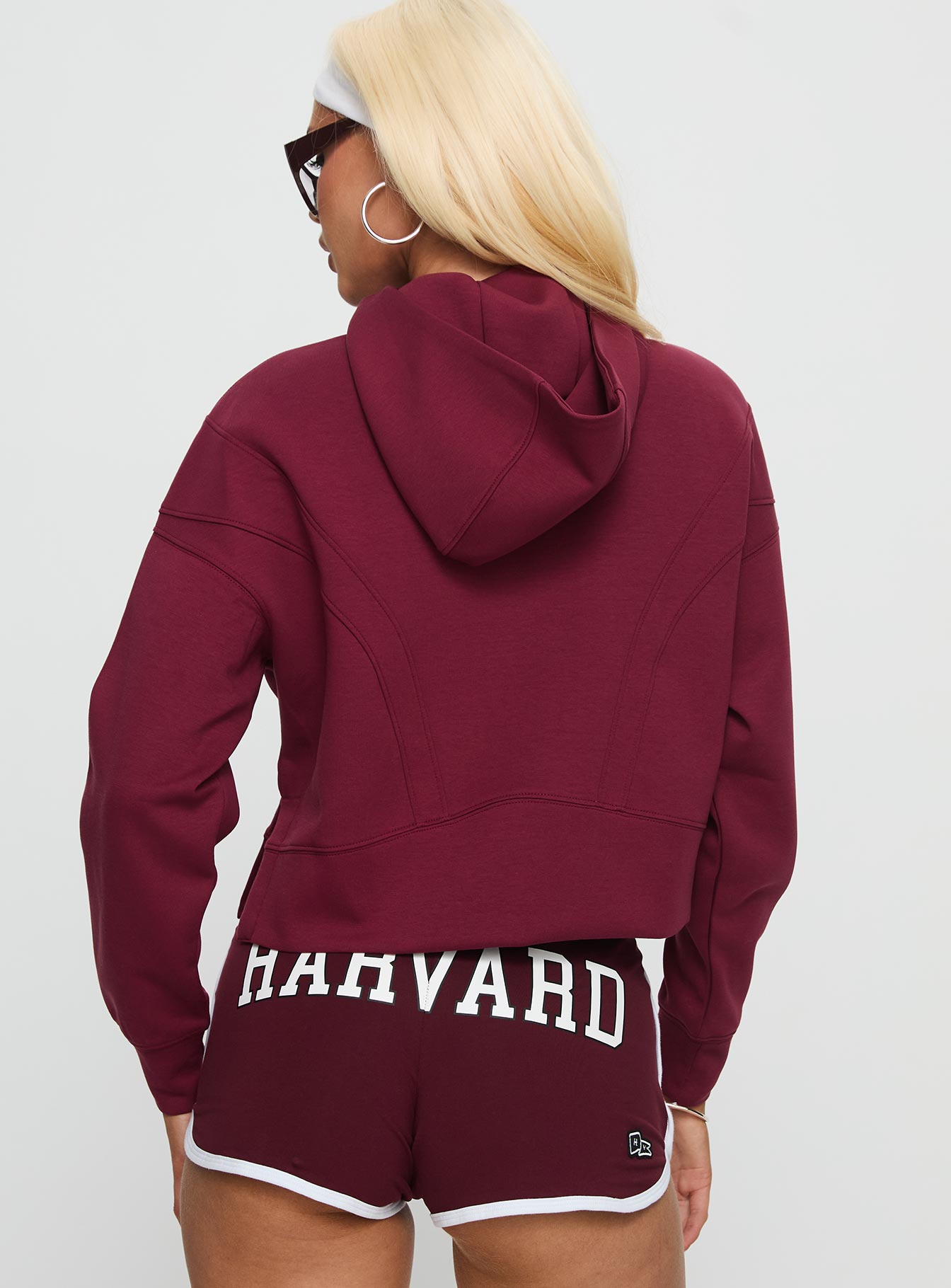 Harvard Buttersport Half-zip Hoodie Crimson - Image 5