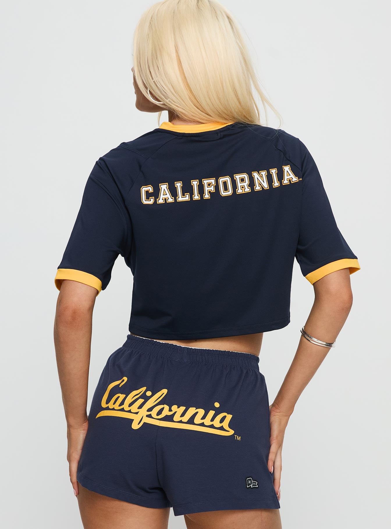 UC Berkeley Cropped Soccer Jersey Tee Blue - Image 4