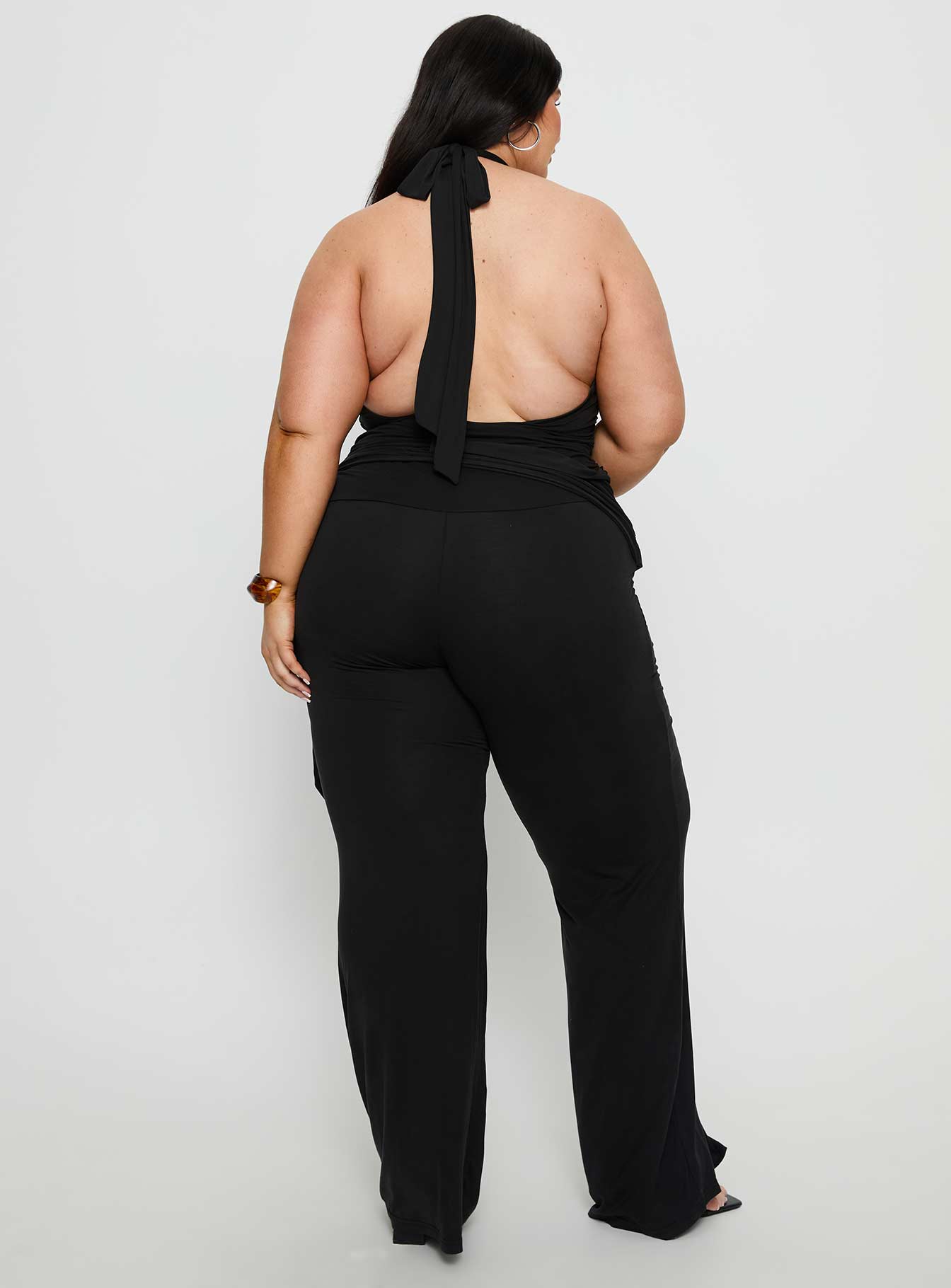 Enchantress Wide Leg Jumpsuit Black Curve - Image 5