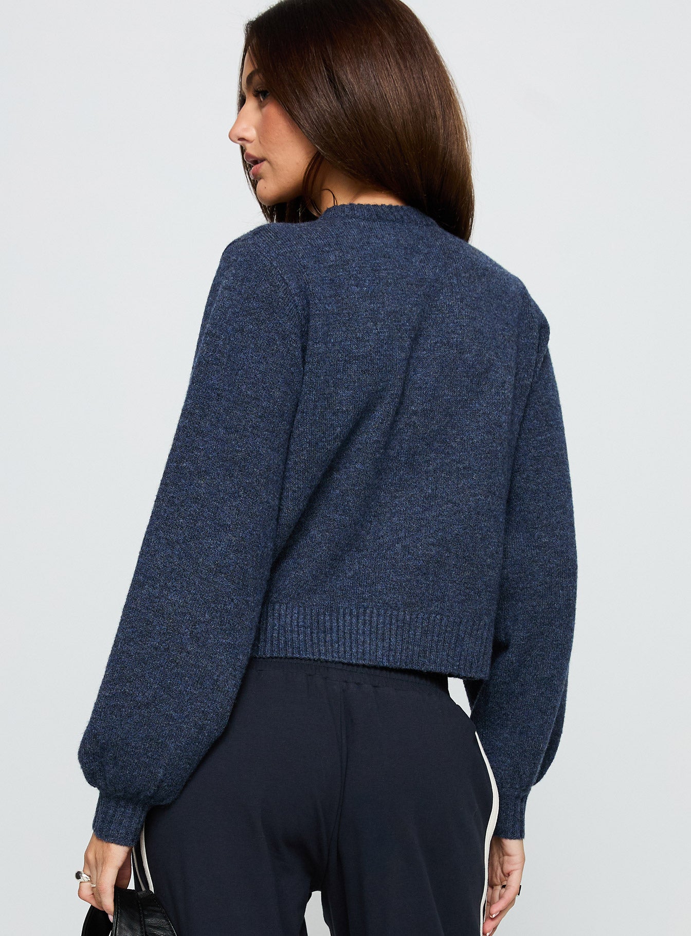 Kammi Button Up Cardigan Navy - Image 4