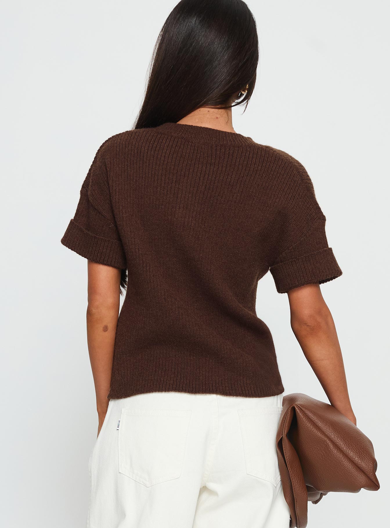 Brandii Button Up Top Chocolate - Image 5