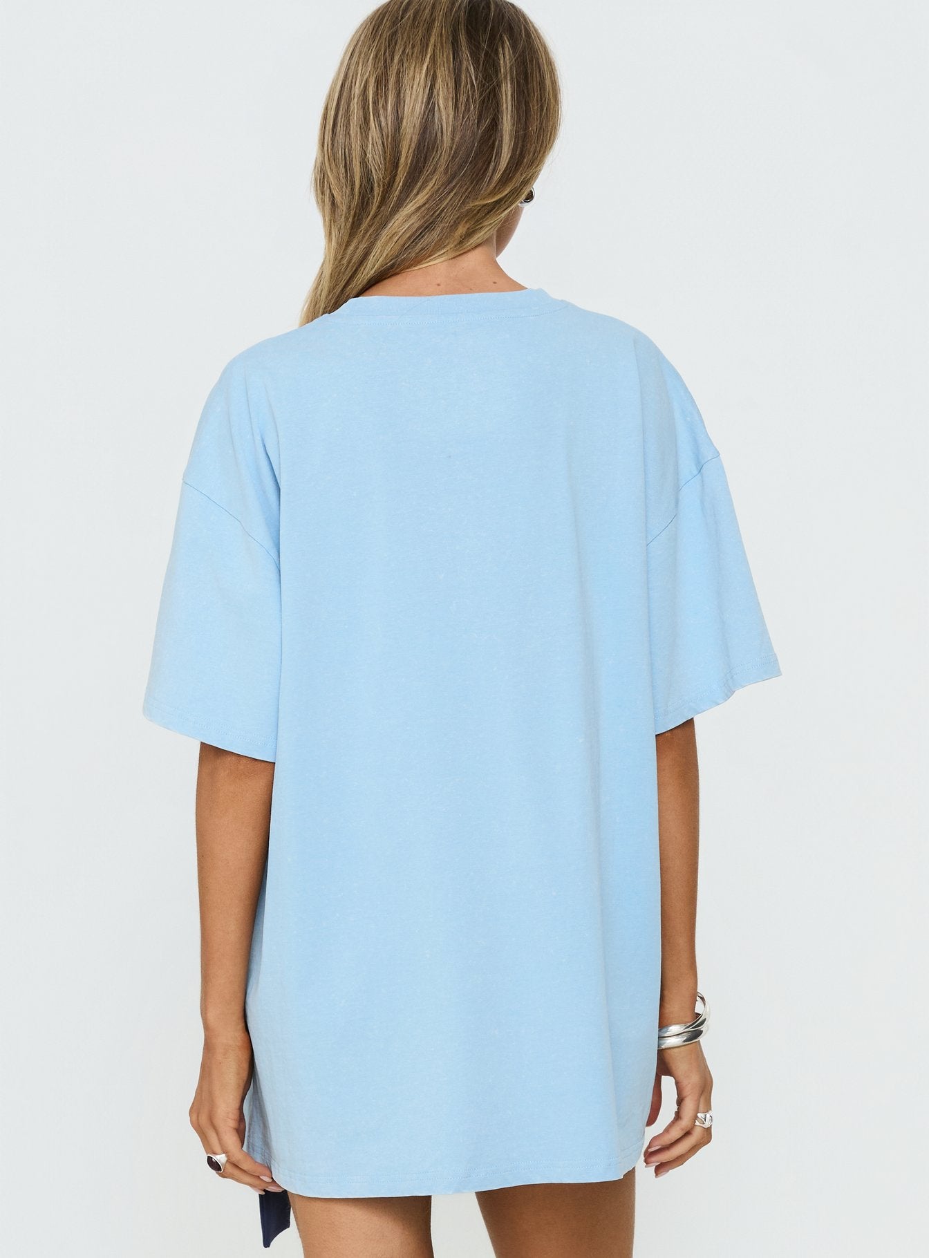 Dog Person Oversized Graphic Tee Washed Blue - Image 5