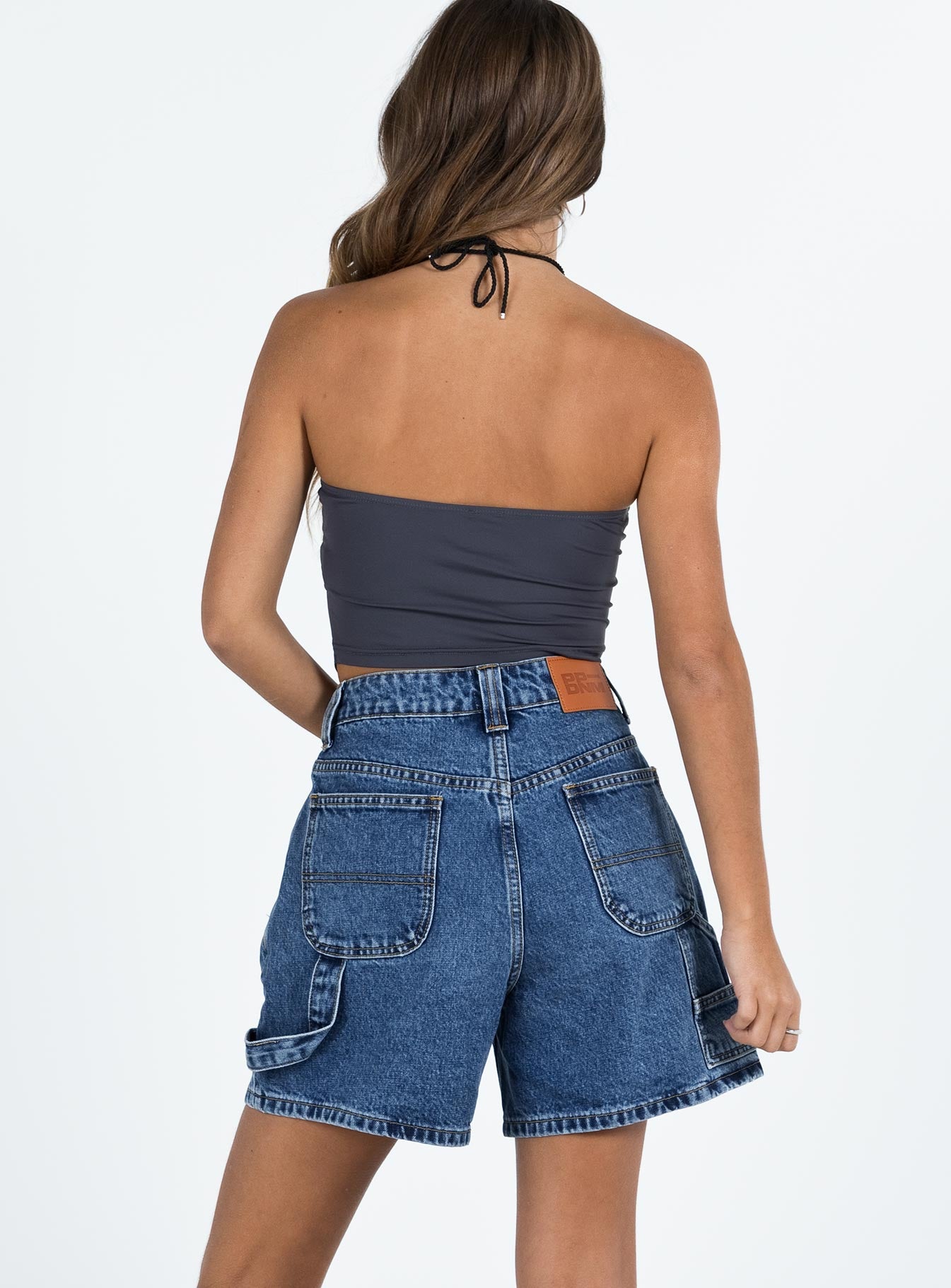 Lou Carpenter Denim Shorts Mid Wash - Image 6