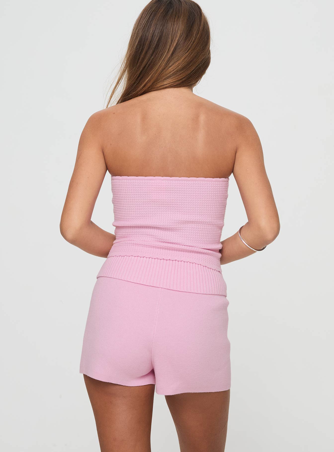 Jhett Knit Shorts Pink - Image 5