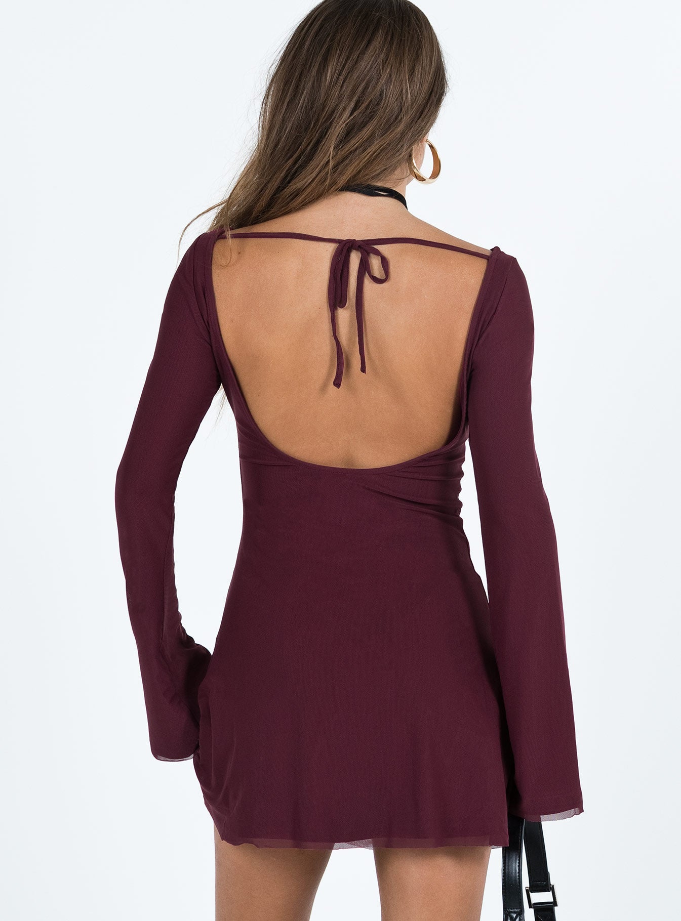 Lukea Long Sleeve Mini Dress Mauve - Image 5