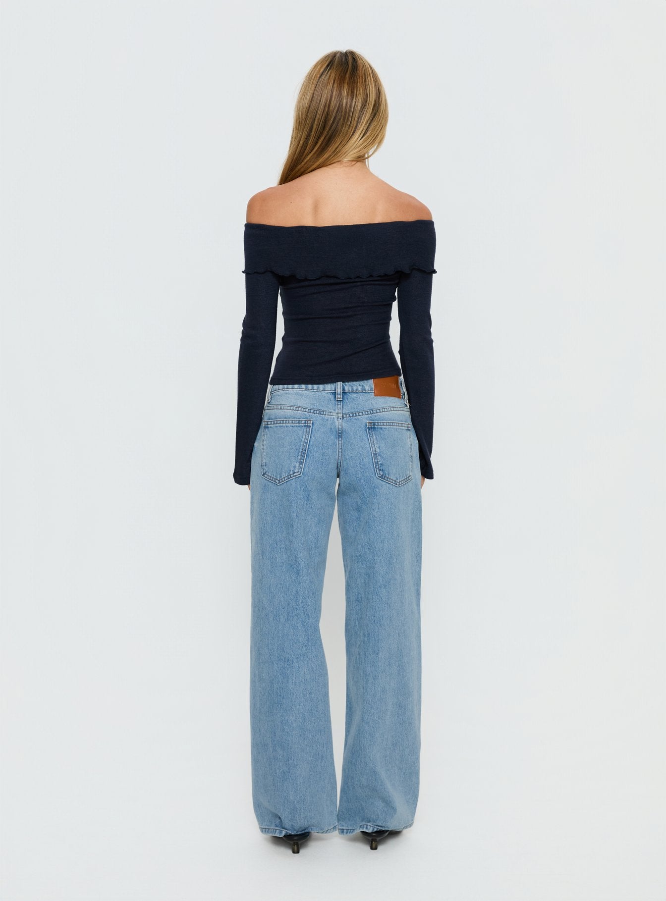 Ellanor Low Rise Slouch Denim Jean Washed Mid Blue Wash - Image 5