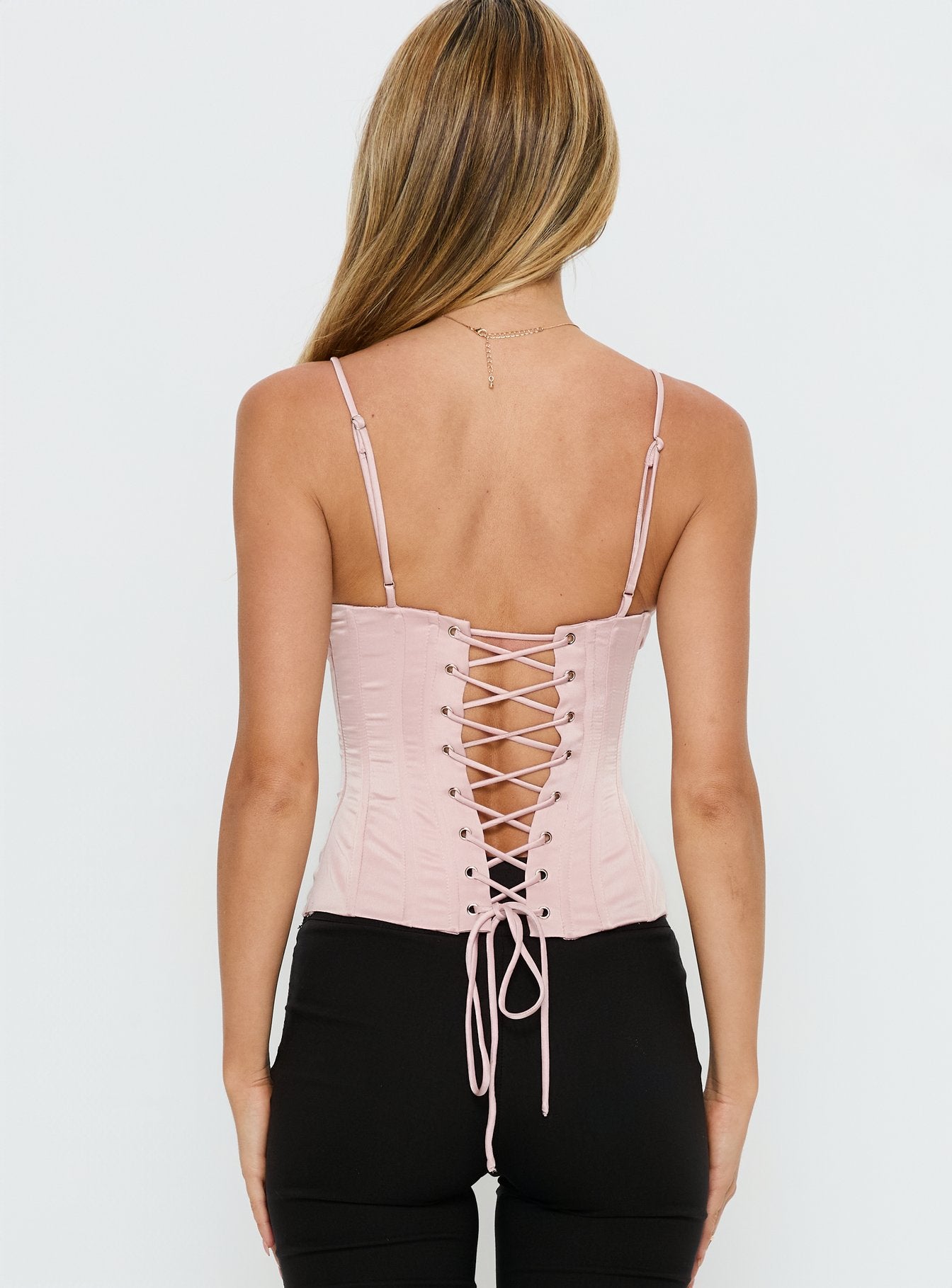 Devonna Corset Beaded Top Pink - Image 5
