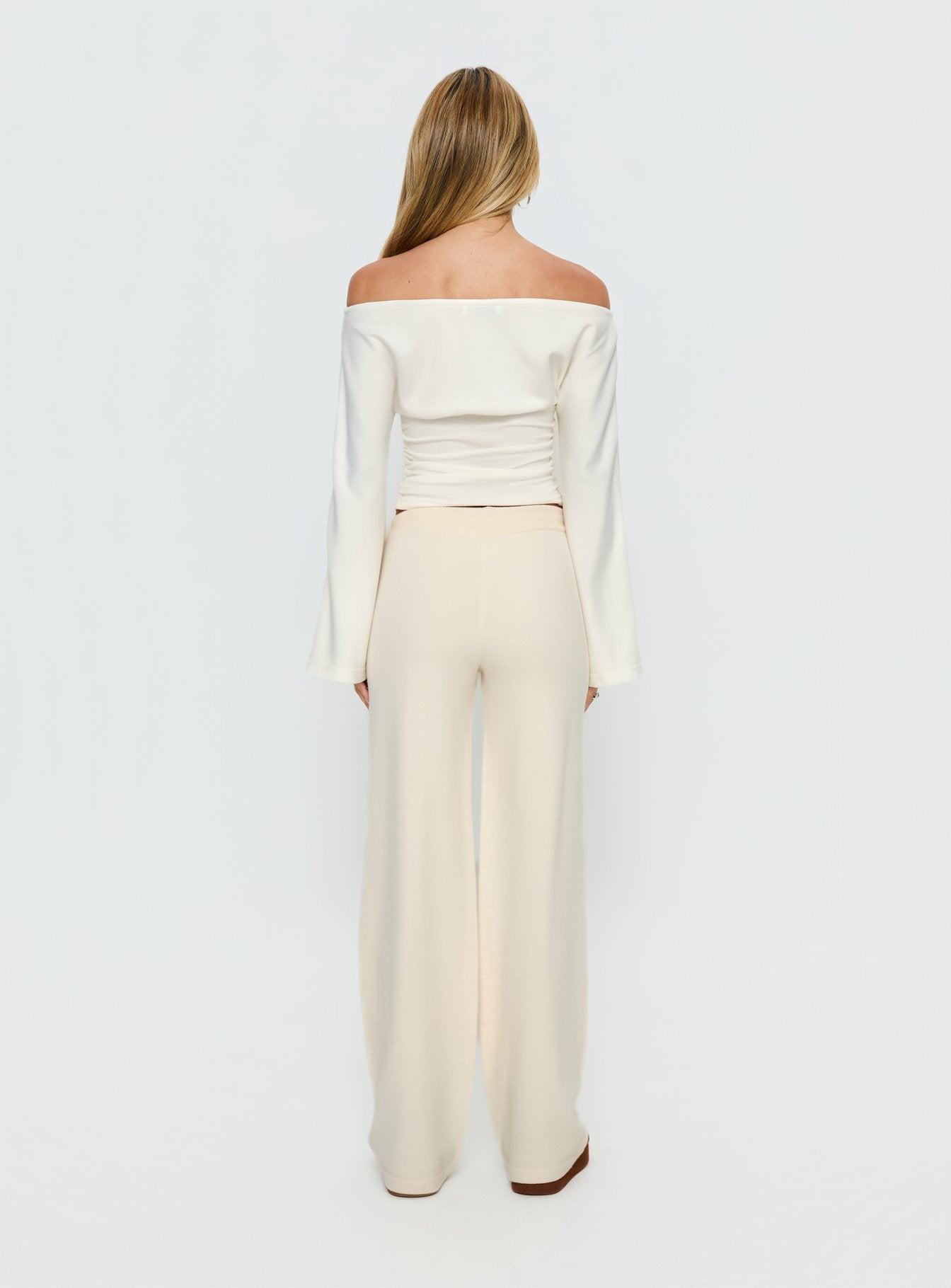 Felisha Low Waist Knit Pants White - Image 5