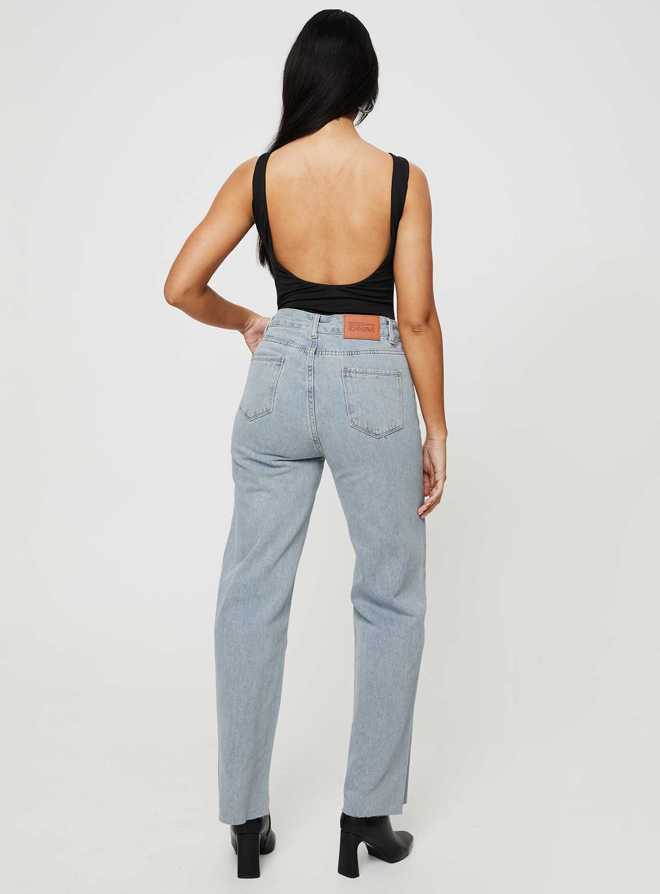 Kalinda High Rise Straight Leg Jeans Blue - Image 7