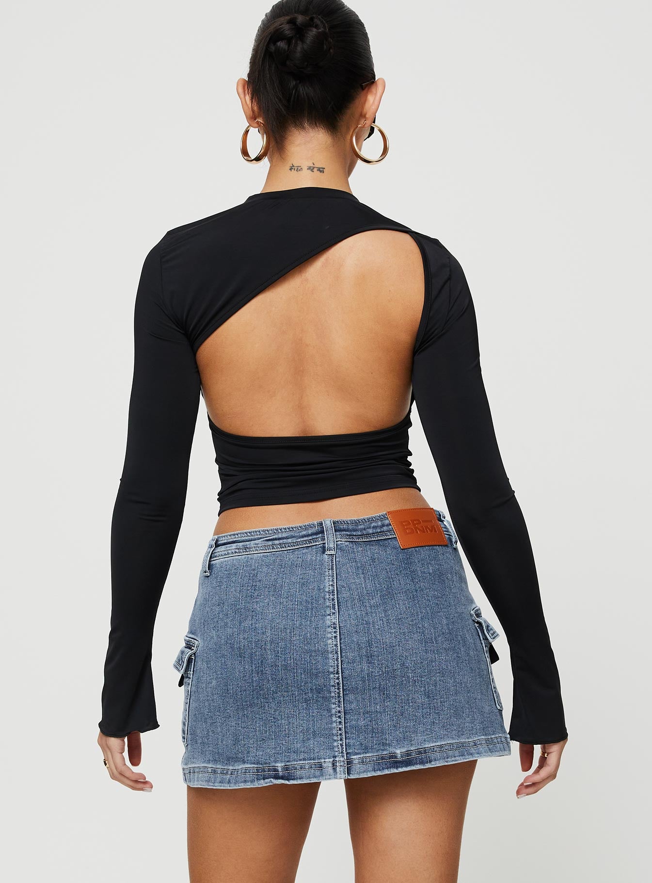 Grishea Low Rise Denim Skirt - Image 7