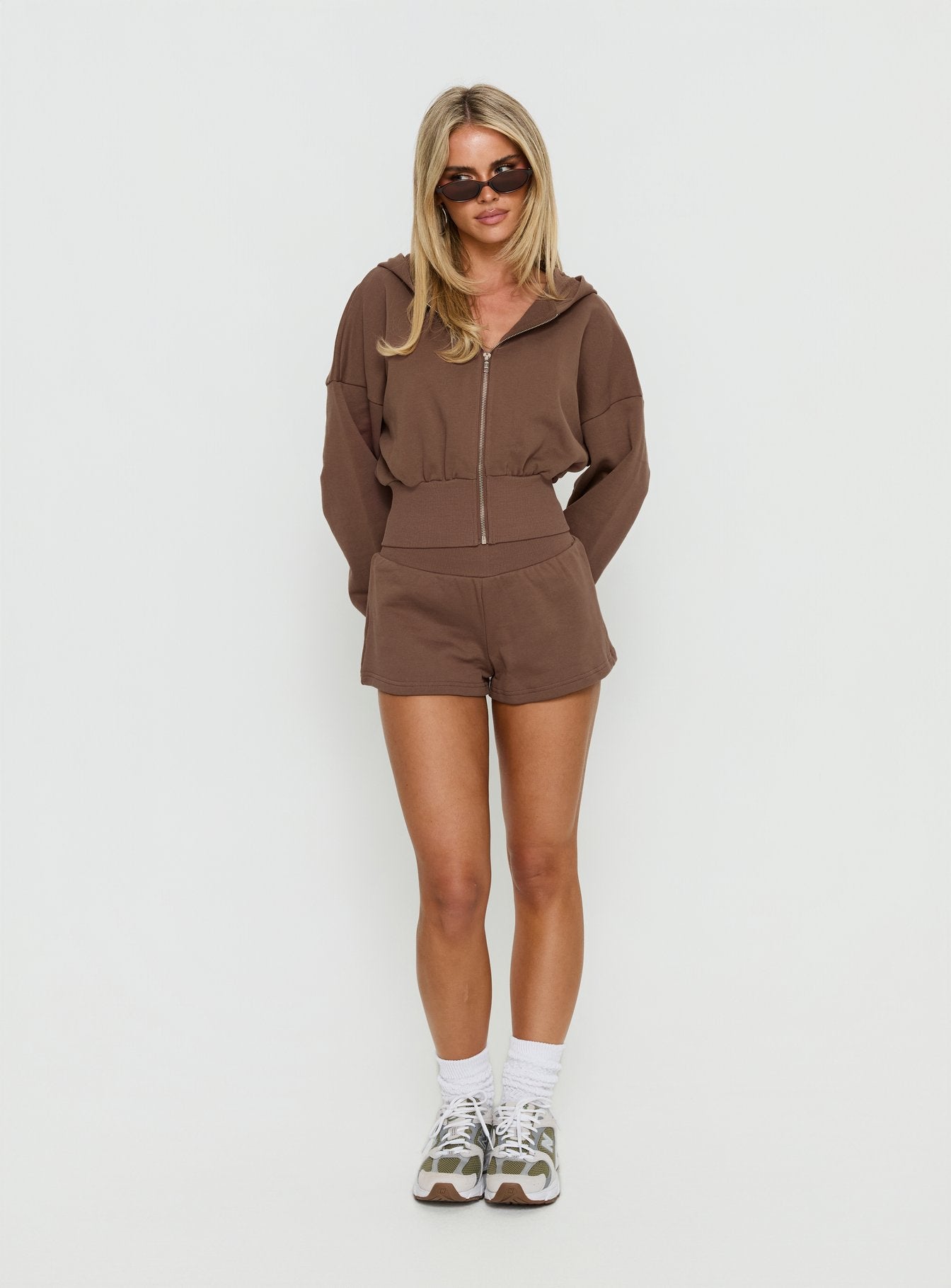 Daybreak Rib Waist Shorts Cocoa - Image 3
