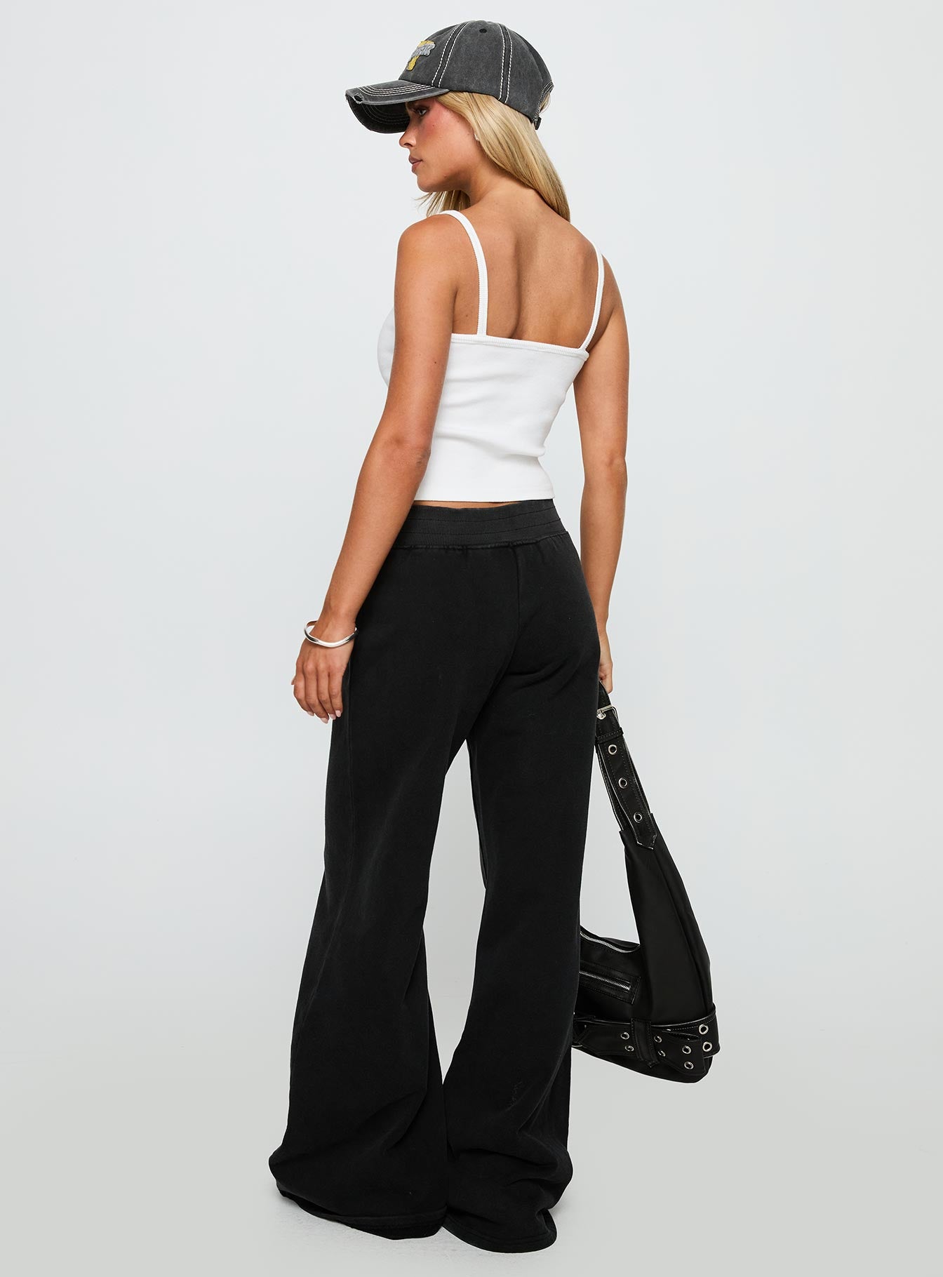Summits Flared Track Pants Washed Black - Image 5