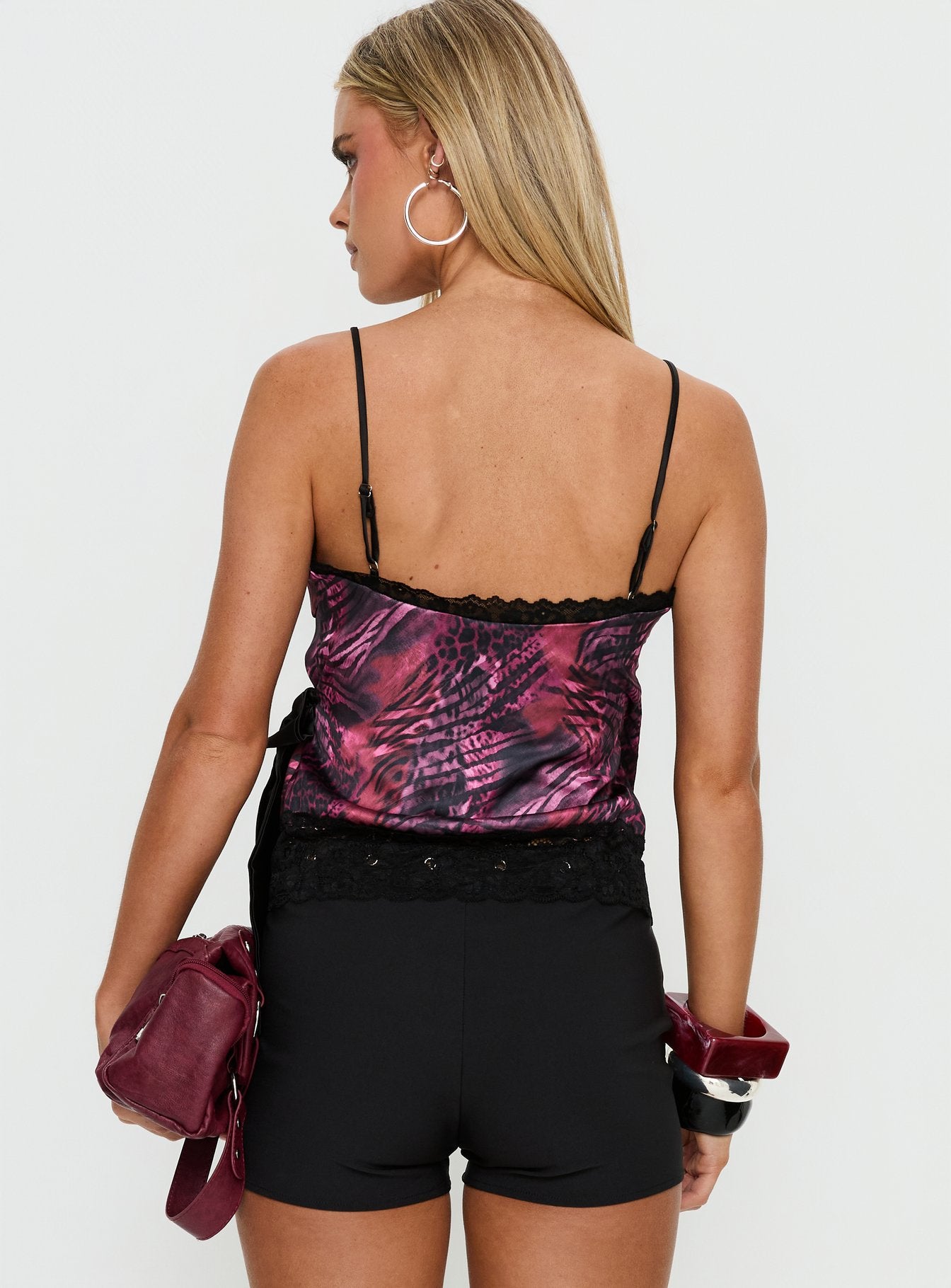 Felecia Lace Wrap Top Pink Multi - Image 5
