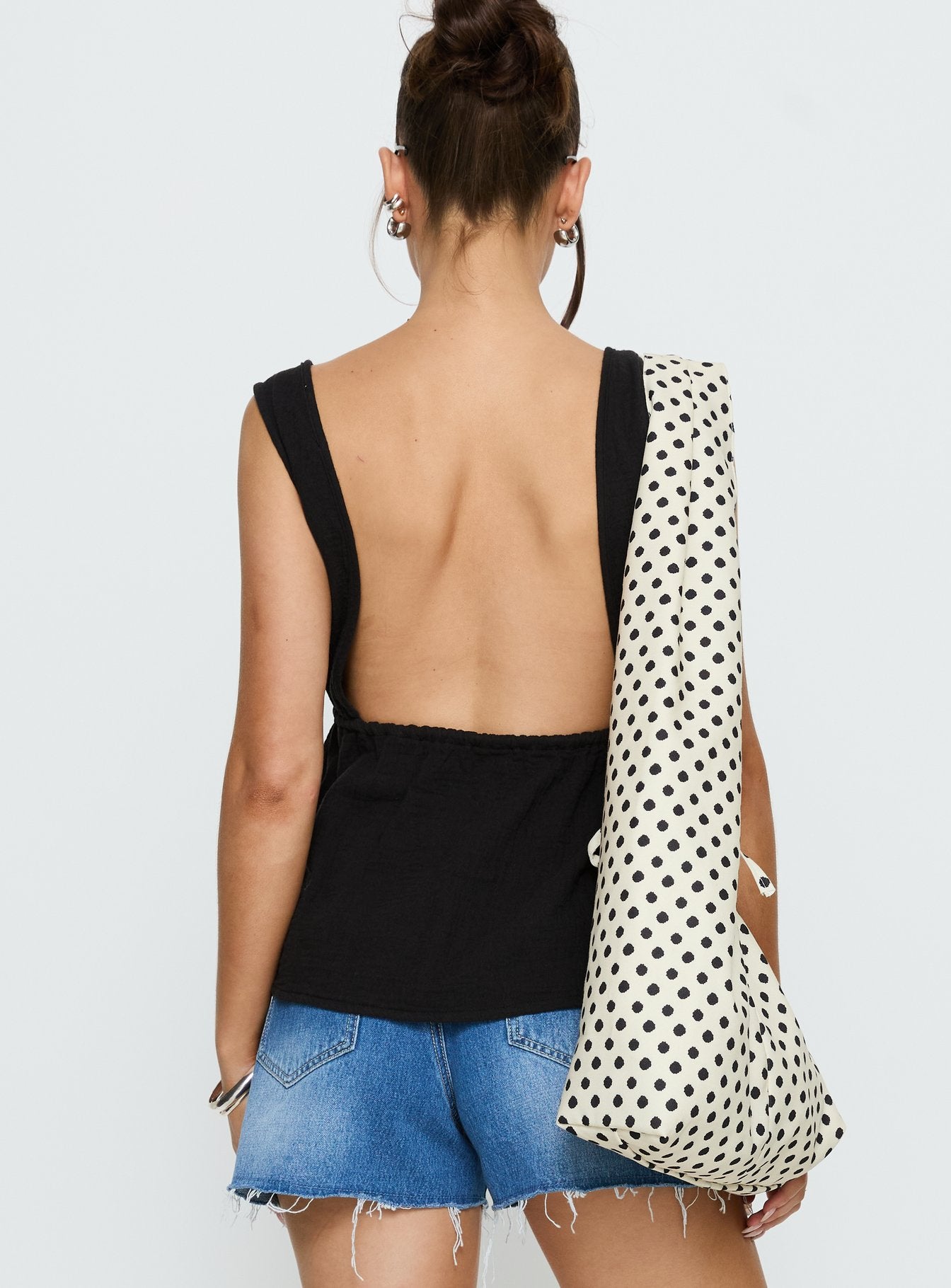 Dianna Babydoll Cami Top Black - Image 5