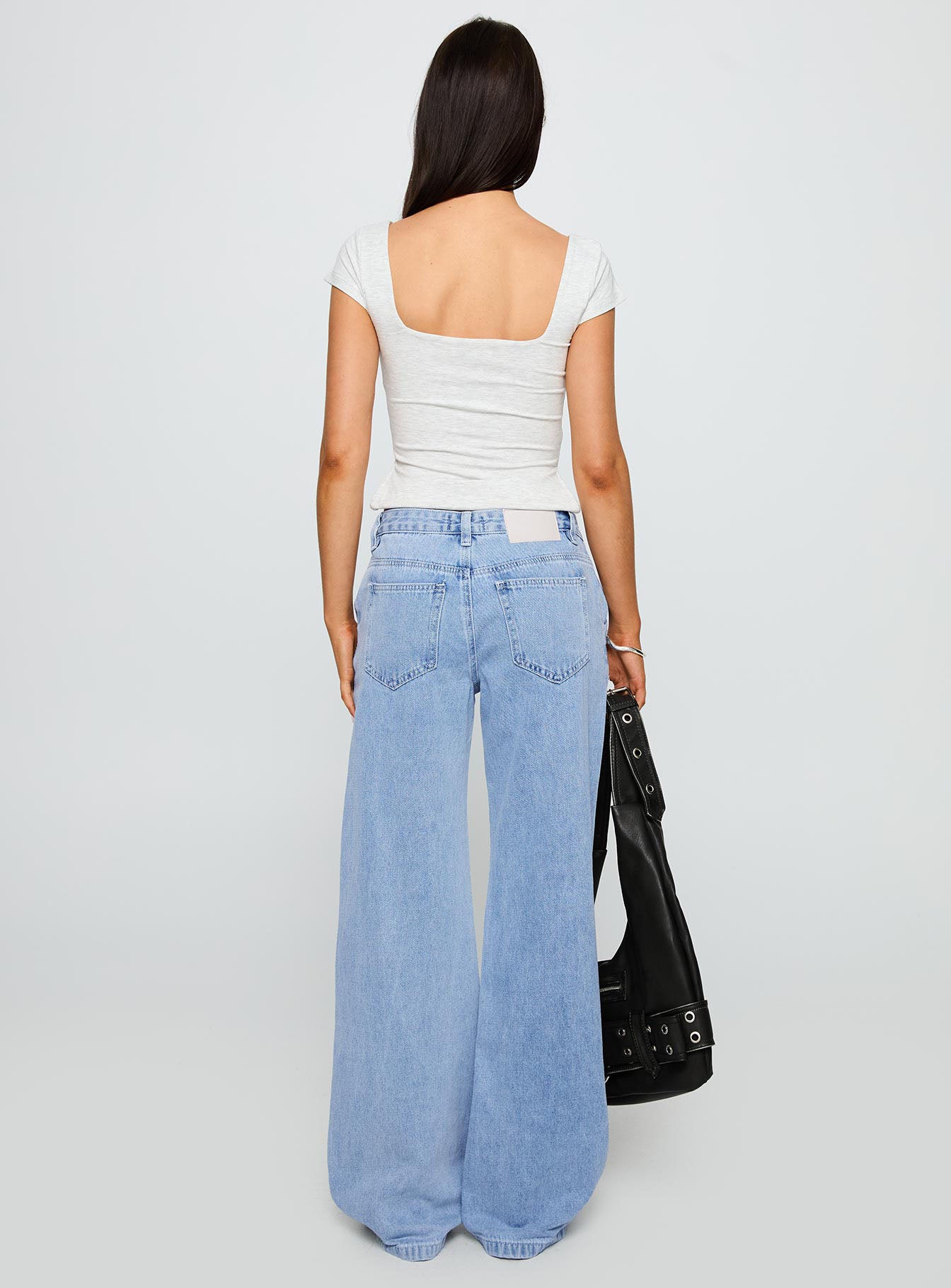 Reaper Mid Rise Baggy Jeans Light Blue Wash - Image 5