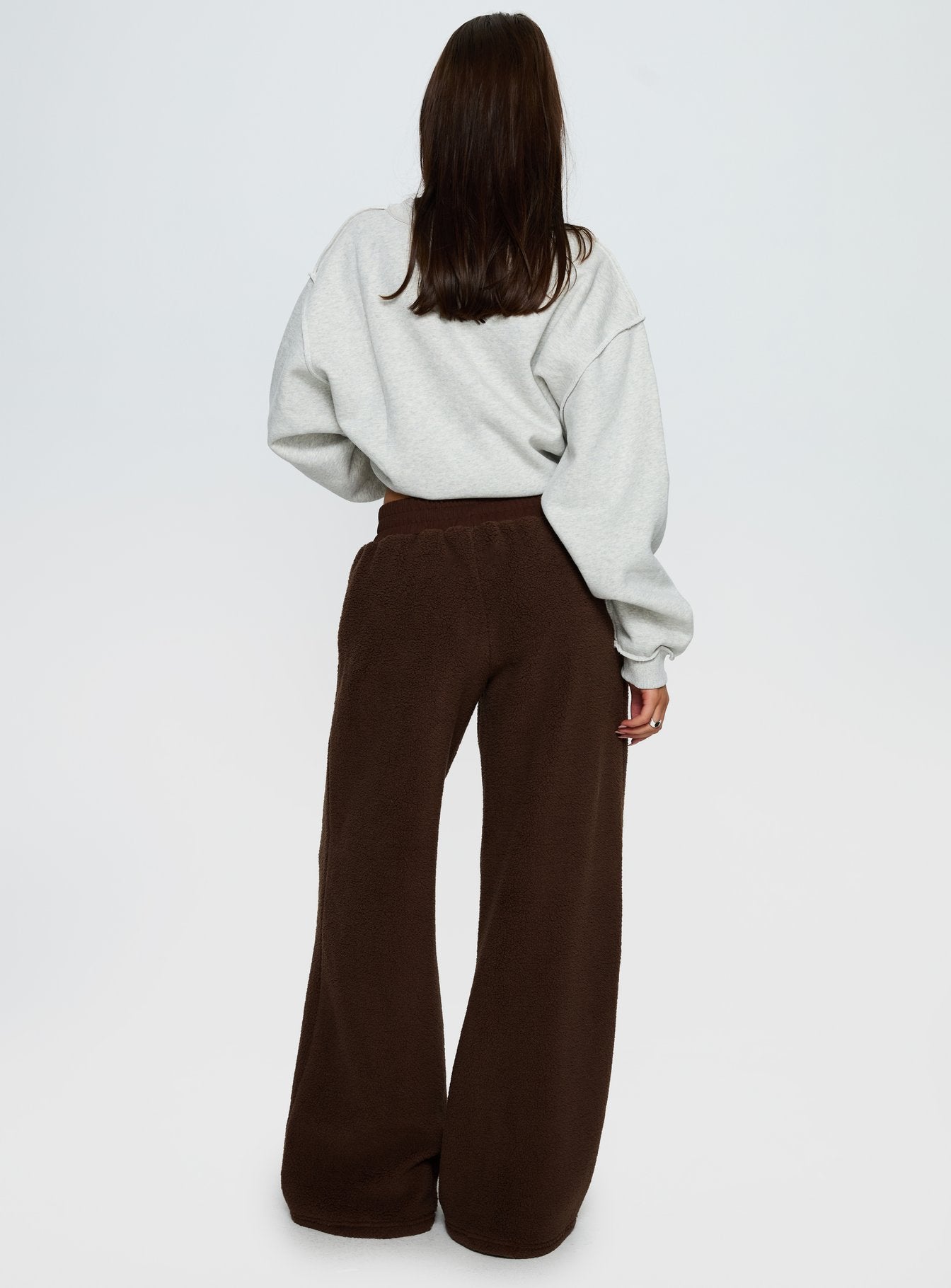 Siberia Fleece Track Pant Chocolate Brown - Image 5