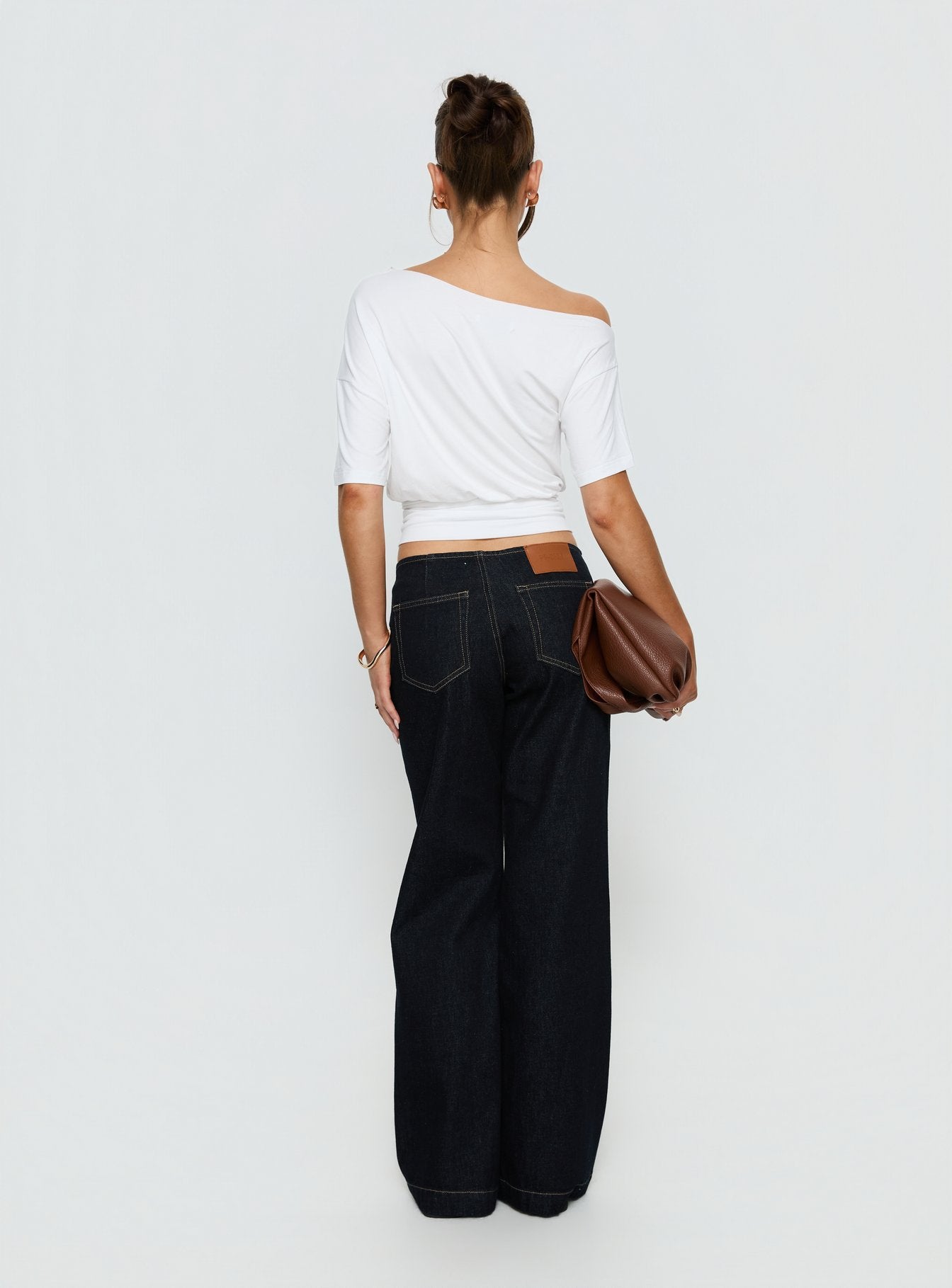 Buenos No Waist Low Rise Straight Leg Jeans Raw Denim - Image 5
