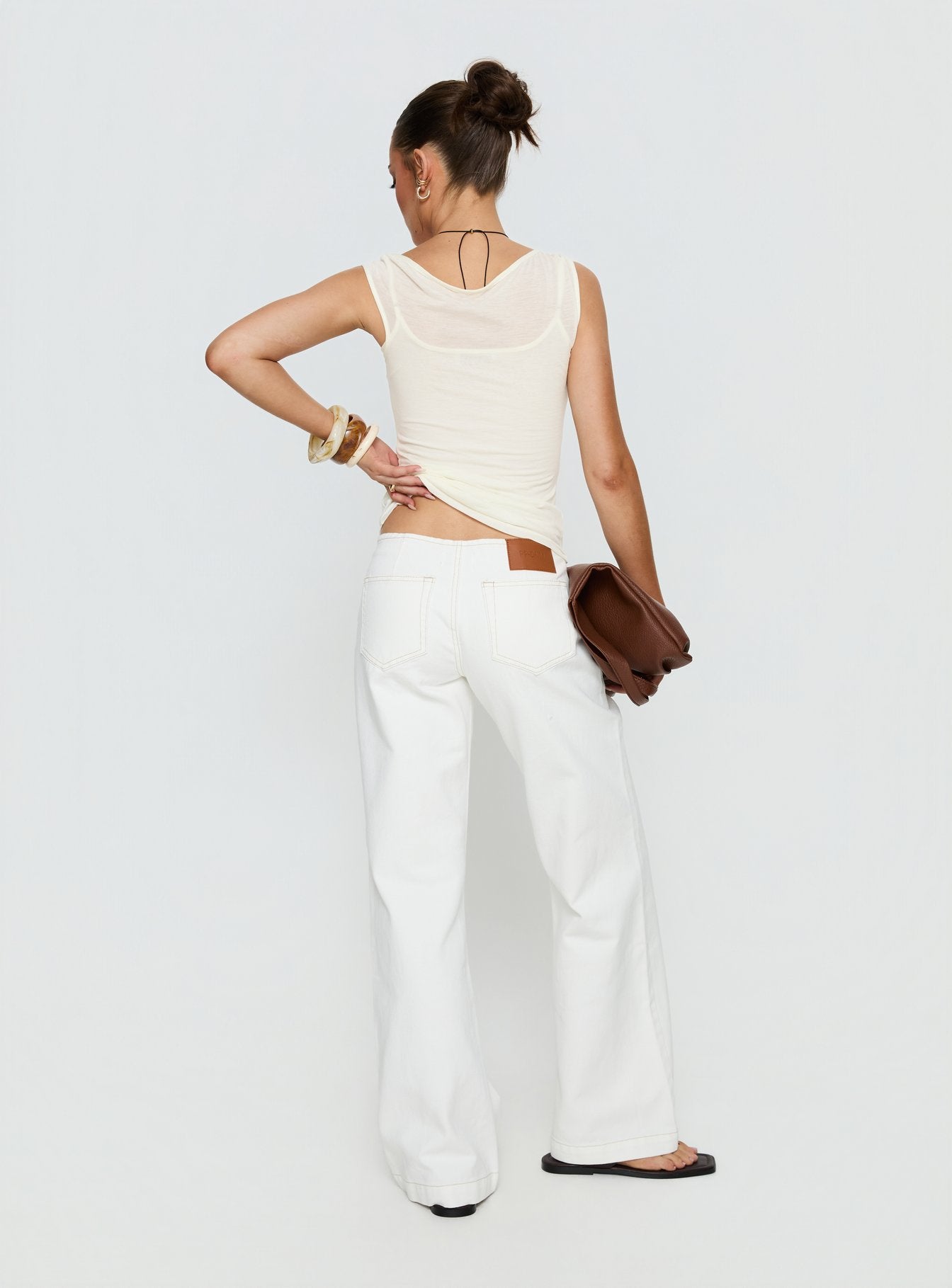 Skaia Layered Sheer Top Cream - Image 5