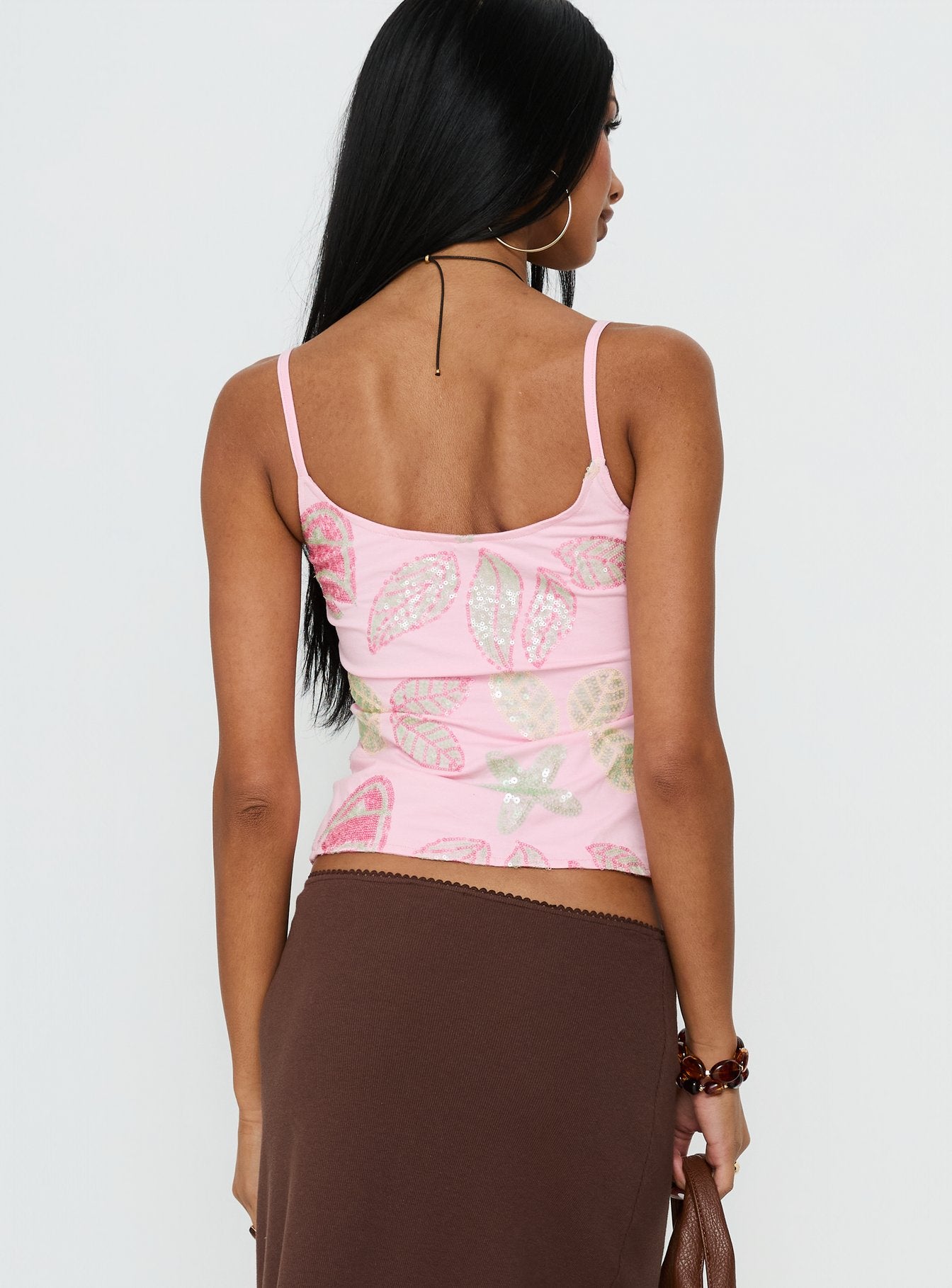Lunavia Sequin Cami Top Pink - Image 5